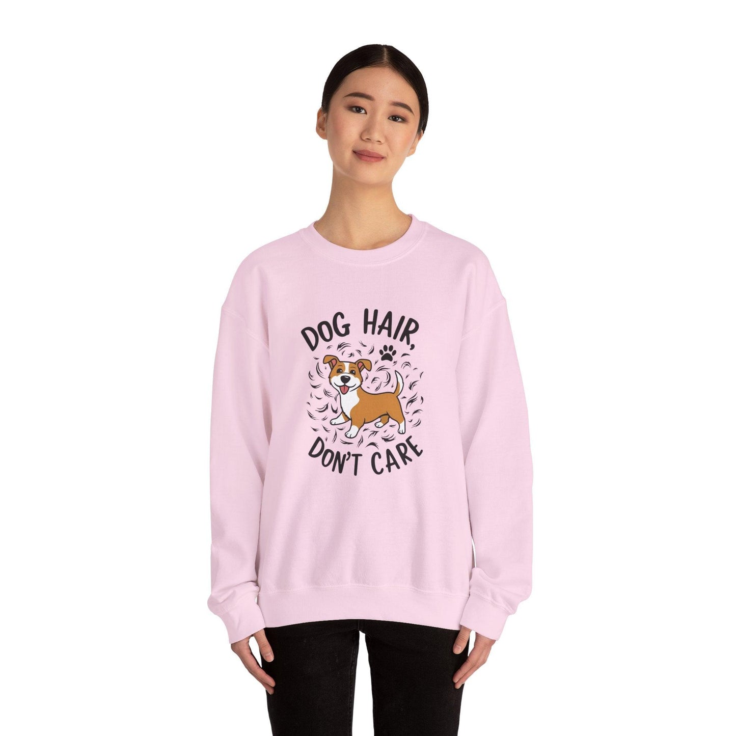 Dog Hair Dog Don't Care Unisex Heavy Blend™ Crewneck Sweatshirt