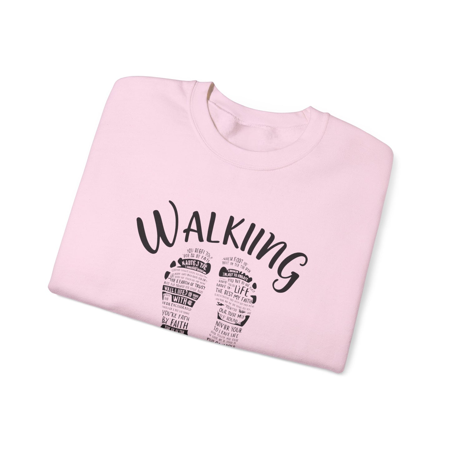 Walking By Faith Unisex Heavy Blend™ Crewneck Sweatshirt