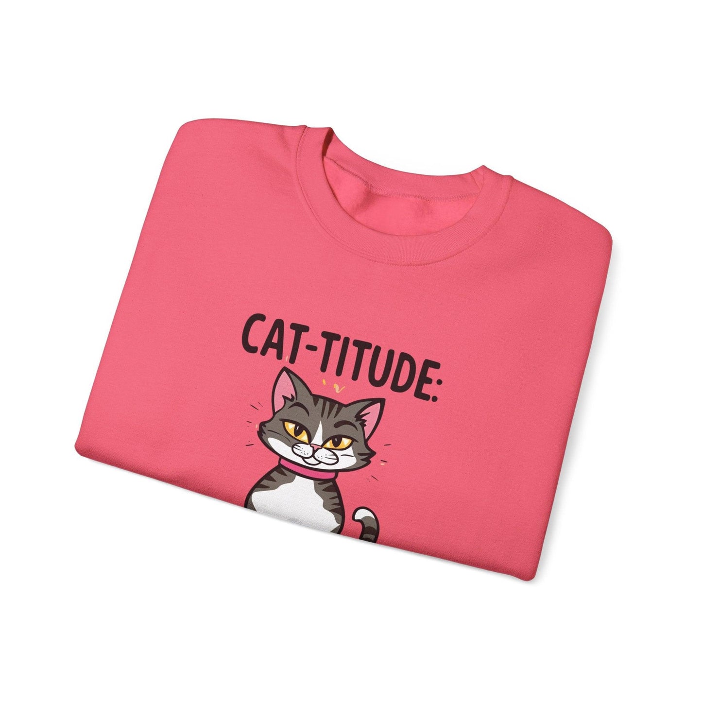 CAT-TITUDE 100% Pure Unisex Heavy Blend™ Crewneck Sweatshirt