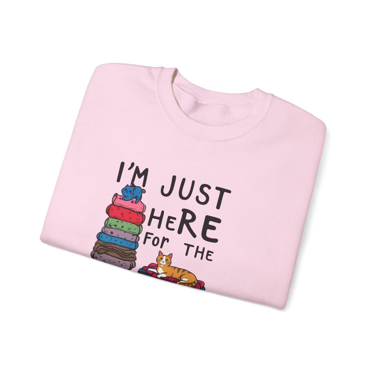 I'm Just Here for the Cats Unisex Heavy Blend™ Crewneck Sweatshirt