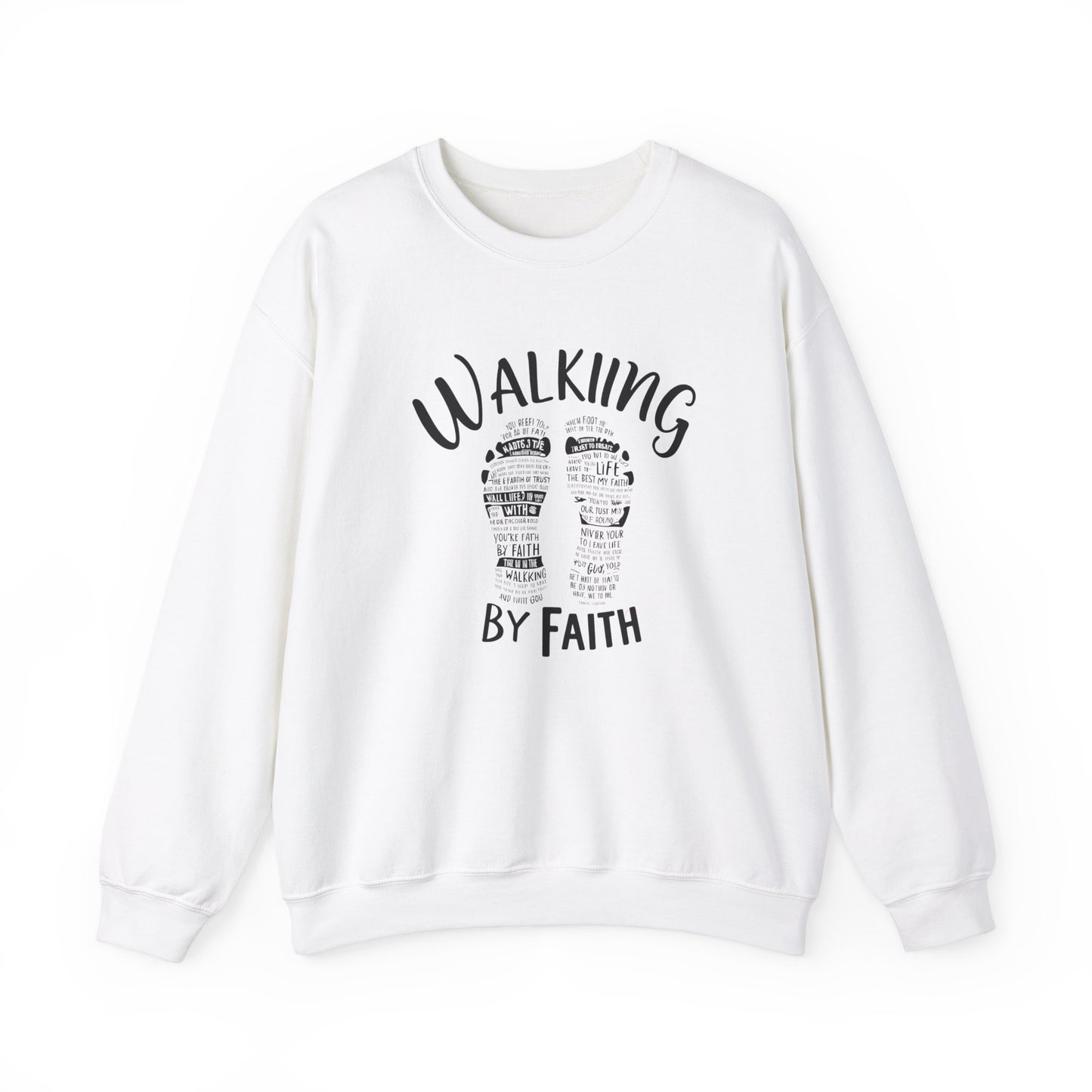 Walking By Faith Unisex Heavy Blend™ Crewneck Sweatshirt