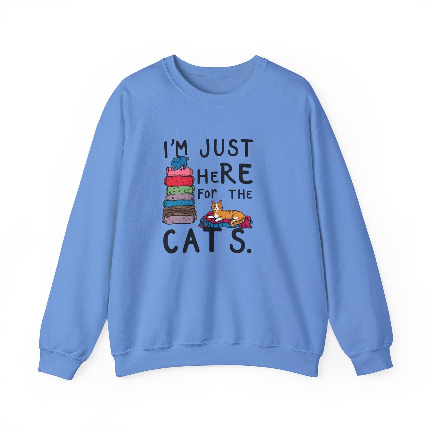 I'm Just Here for the Cats Unisex Heavy Blend™ Crewneck Sweatshirt