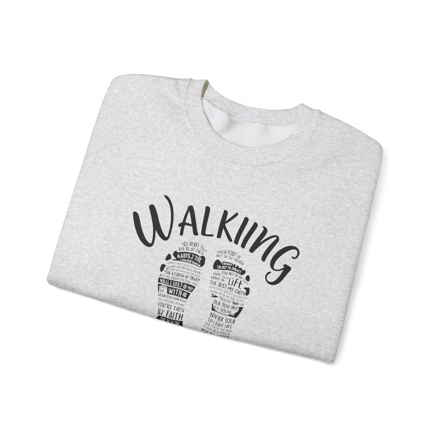 Walking By Faith Unisex Heavy Blend™ Crewneck Sweatshirt