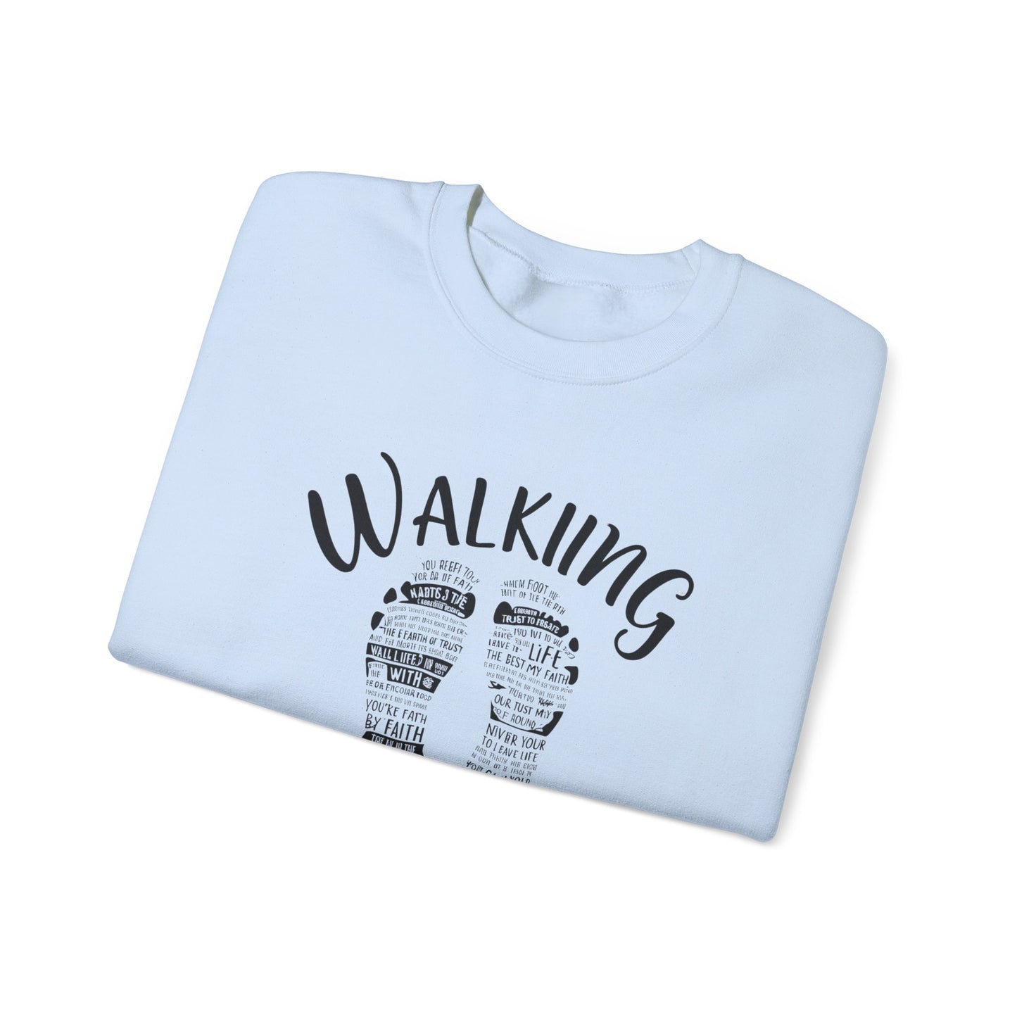 Walking By Faith Unisex Heavy Blend™ Crewneck Sweatshirt