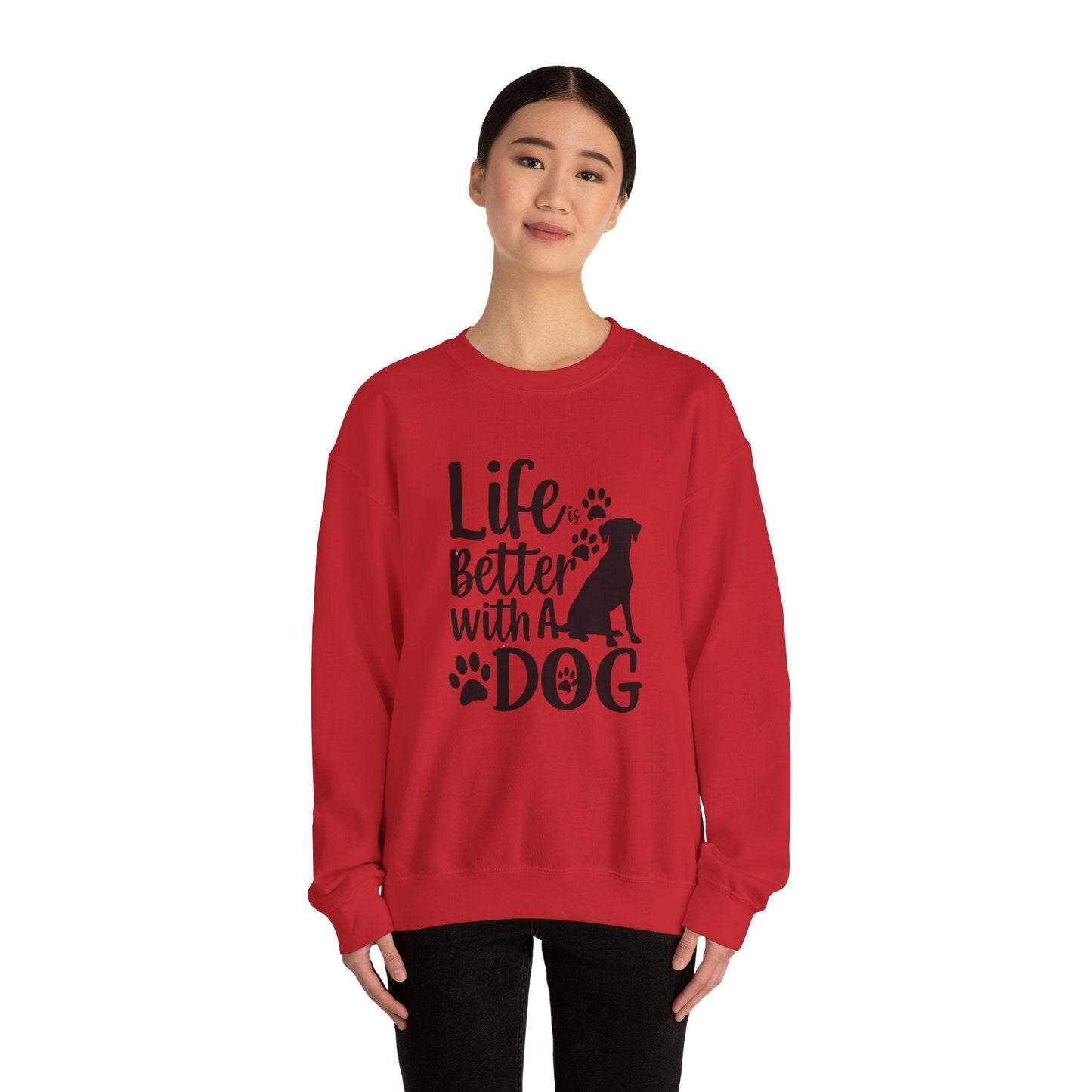 Life is Better With a Dog  Unisex Heavy Blend™ Crewneck Sweatshirt