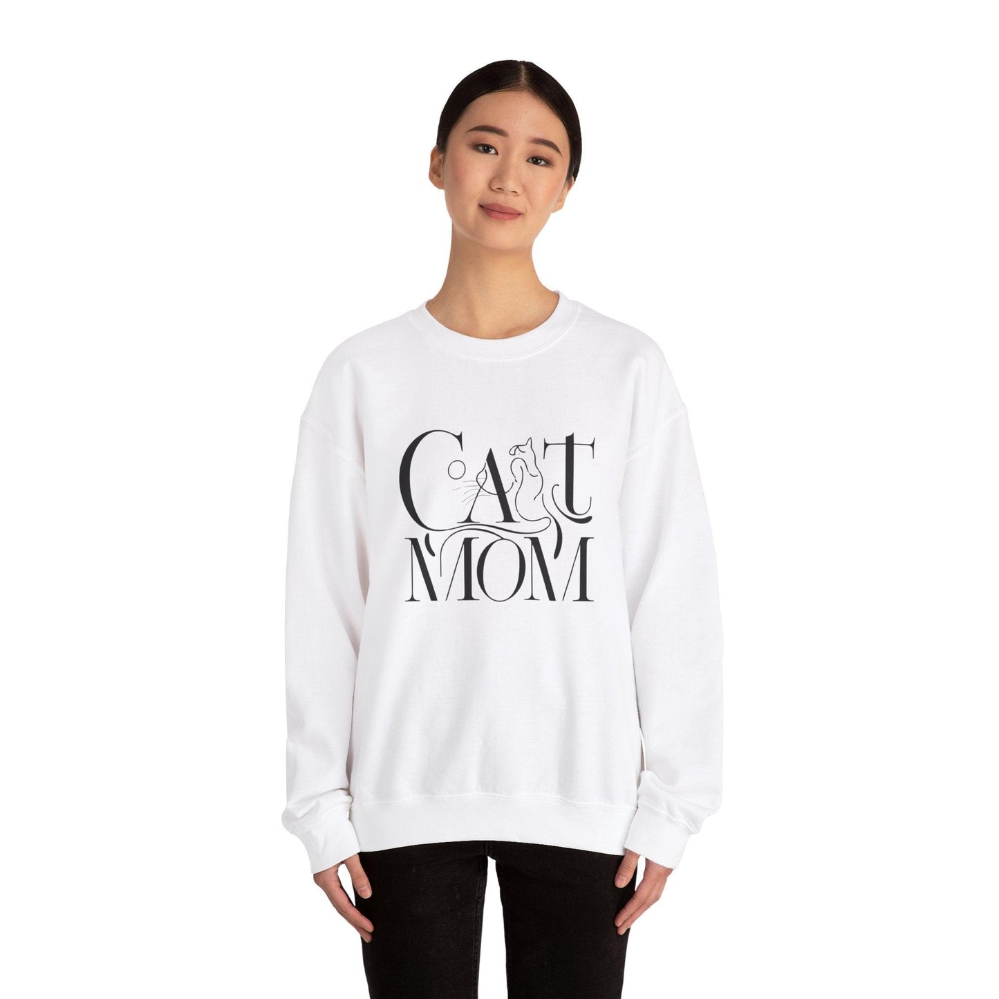 Cat Mom Unisex Heavy Blend™ Crewneck Sweatshirt