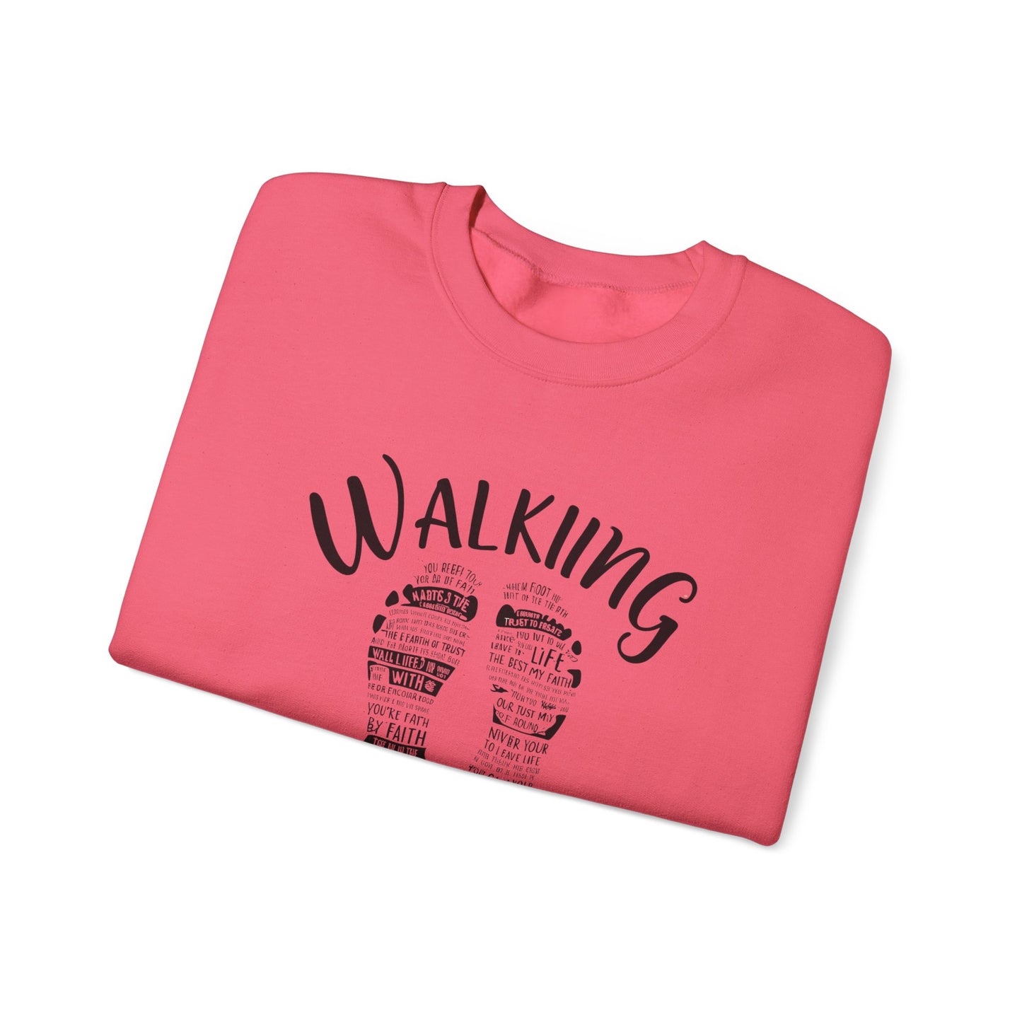 Walking By Faith Unisex Heavy Blend™ Crewneck Sweatshirt