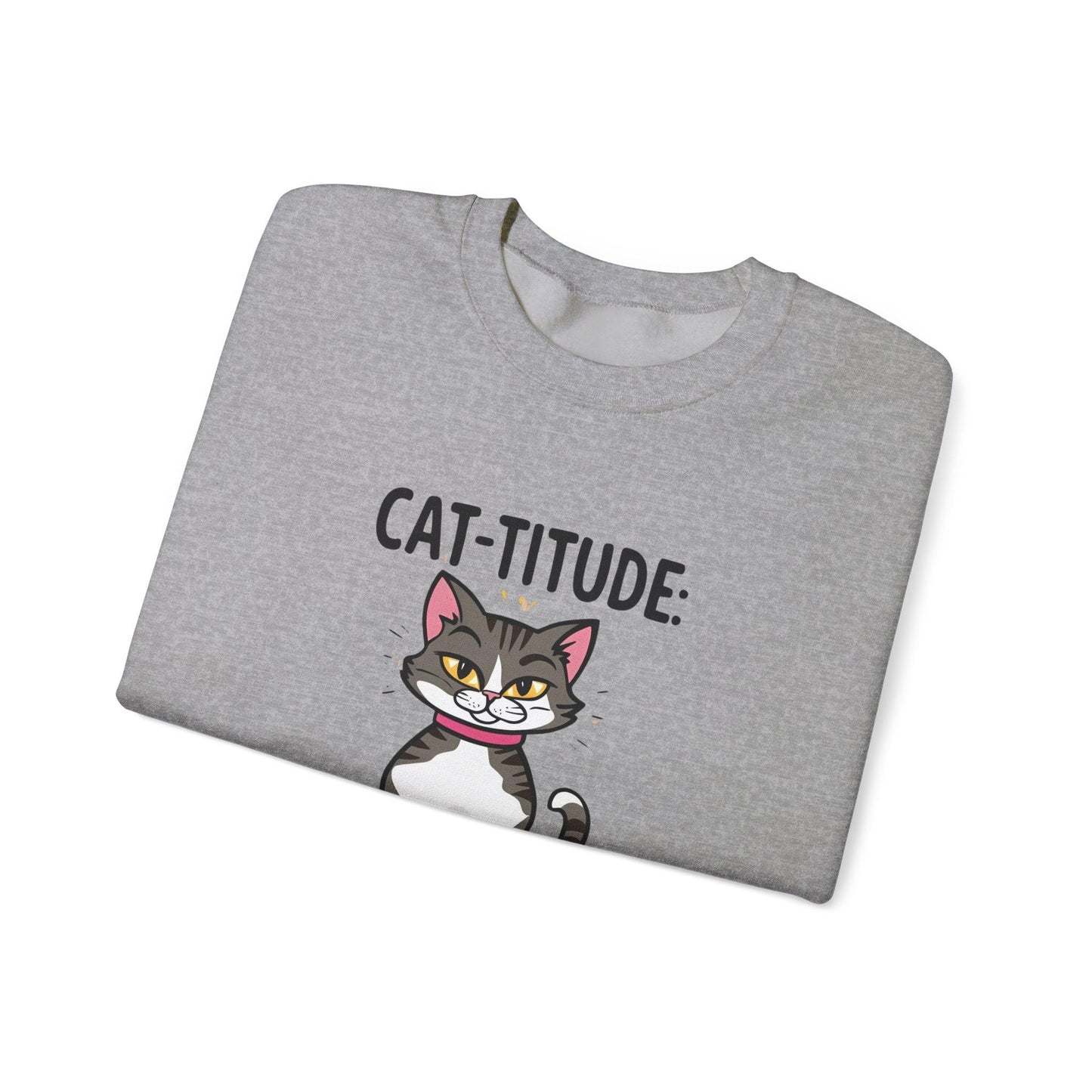 CAT-TITUDE 100% Pure Unisex Heavy Blend™ Crewneck Sweatshirt