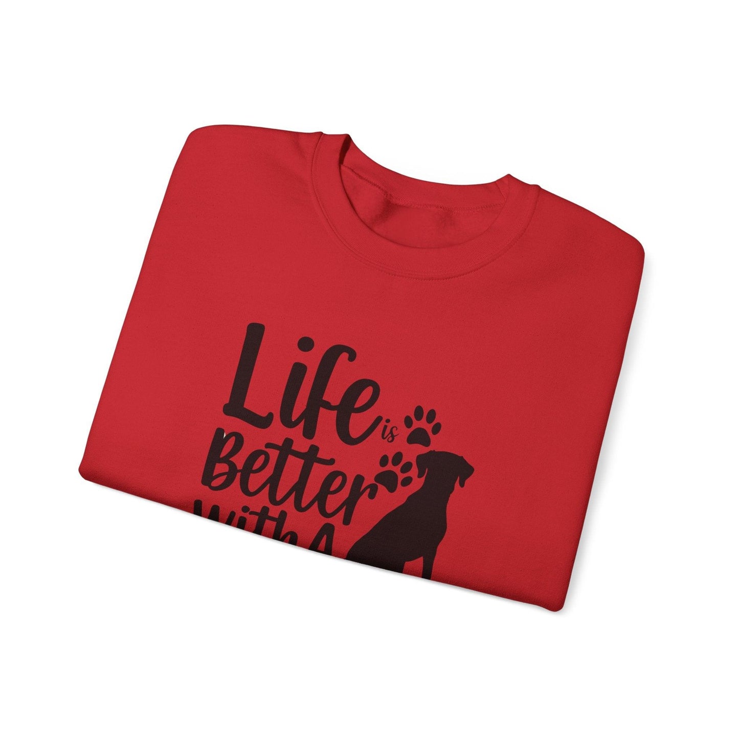 Life is Better With a Dog  Unisex Heavy Blend™ Crewneck Sweatshirt