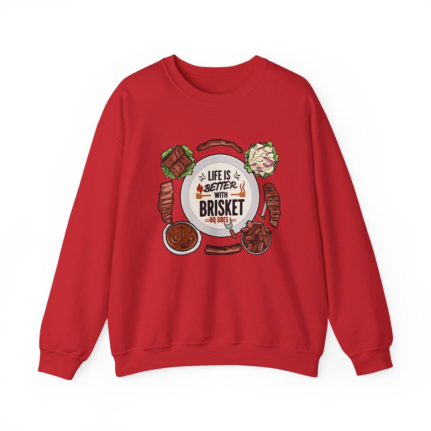 Life is Better With Brisket Unisex Heavy Blend™ Crewneck Sweatshirt