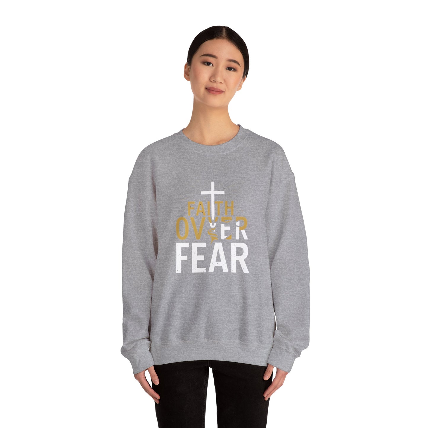 Faith Over Fear Unisex Heavy Blend™ Crewneck Sweatshirt