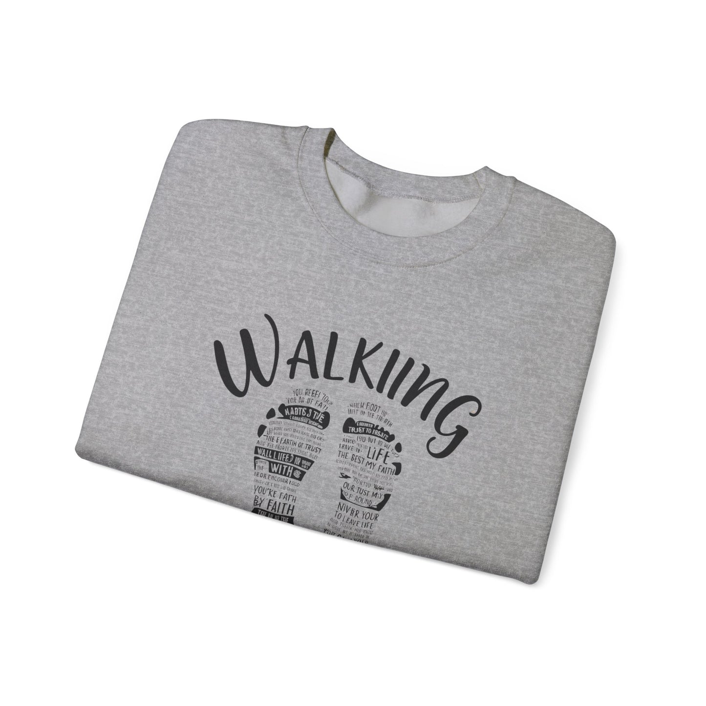 Walking By Faith Unisex Heavy Blend™ Crewneck Sweatshirt