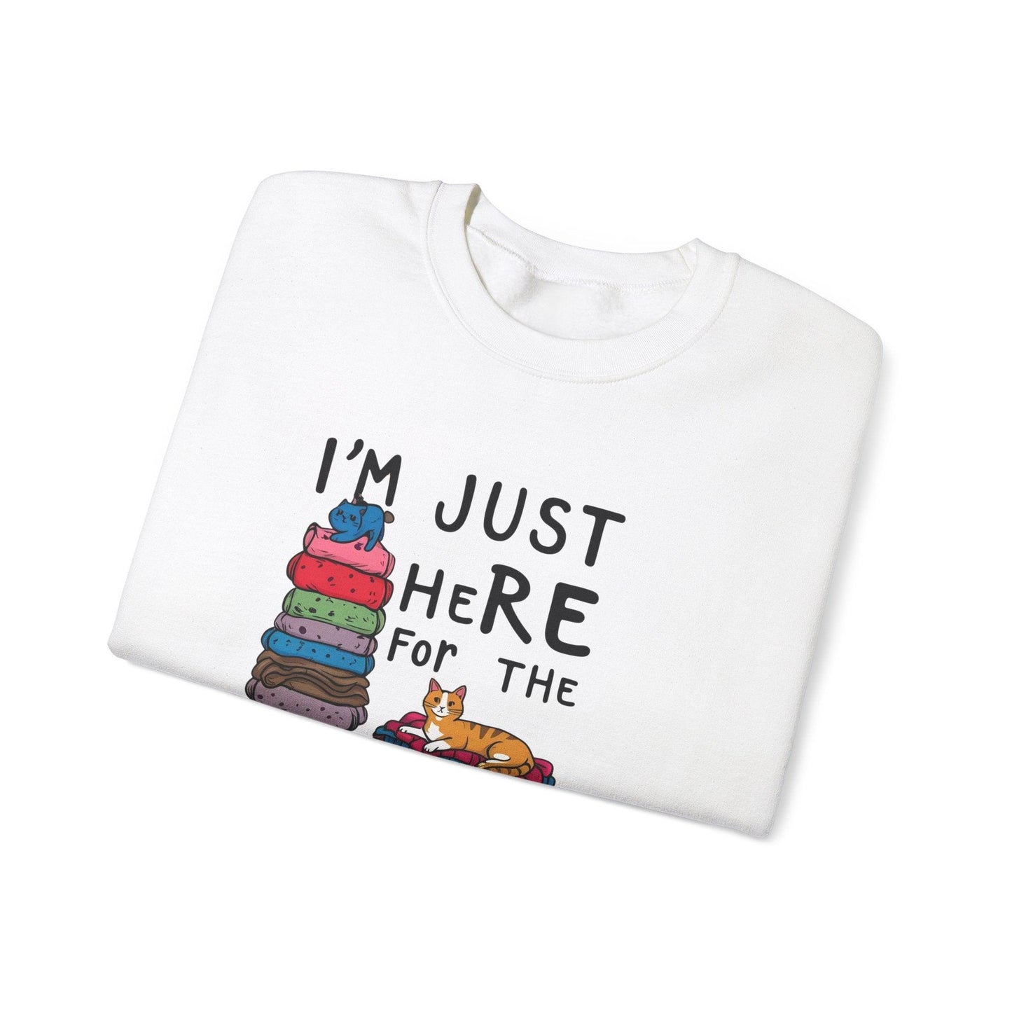 I'm Just Here for the Cats Unisex Heavy Blend™ Crewneck Sweatshirt