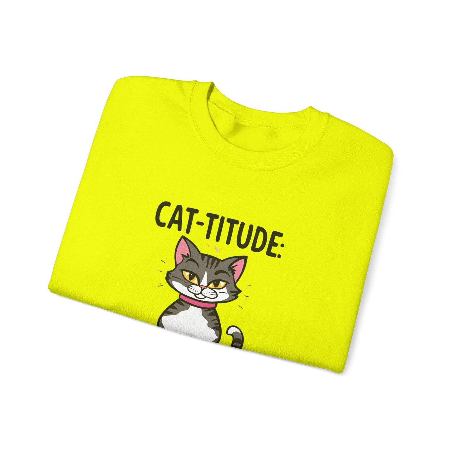 CAT-TITUDE 100% Pure Unisex Heavy Blend™ Crewneck Sweatshirt