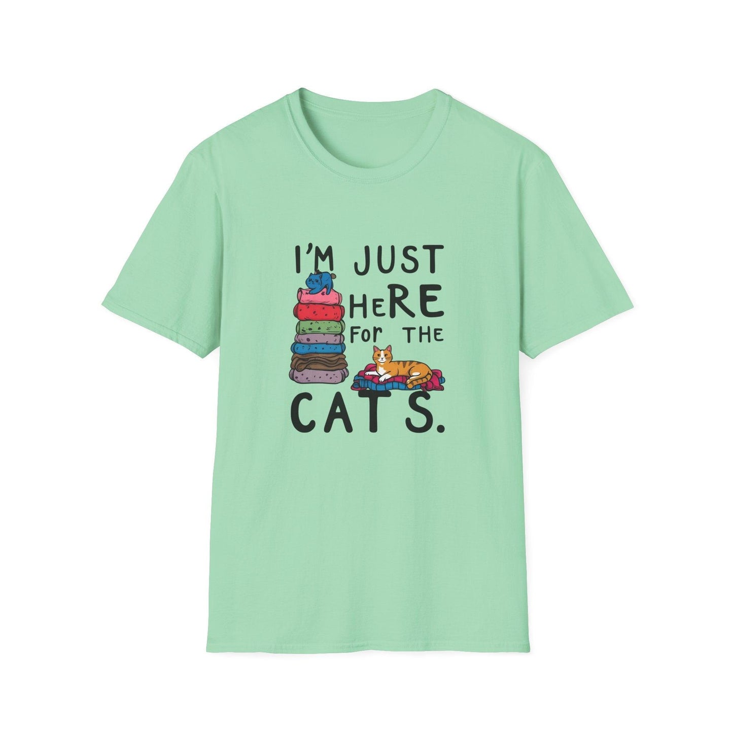 I'm Just Here For The Cats Unisex Softstyle T-Shirt