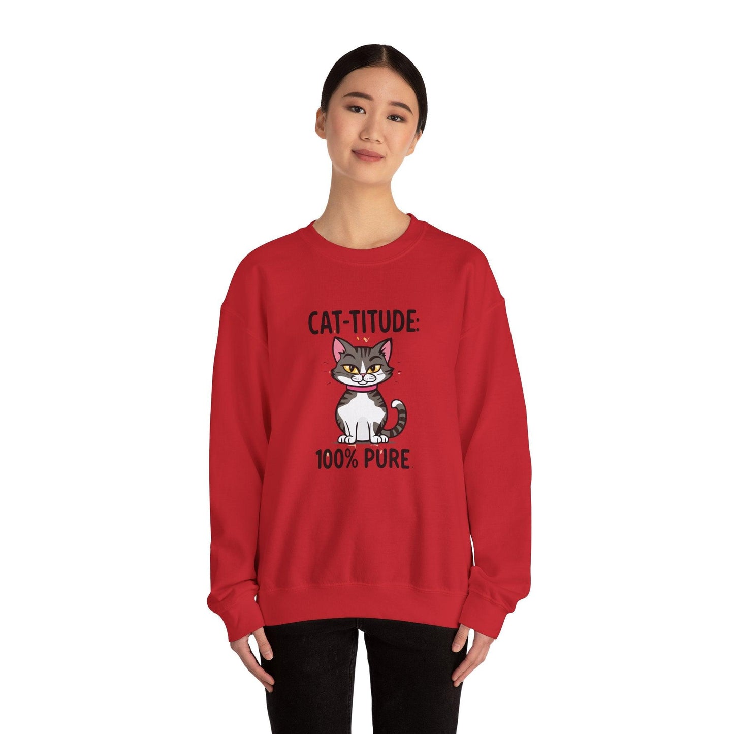 CAT-TITUDE 100% Pure Unisex Heavy Blend™ Crewneck Sweatshirt