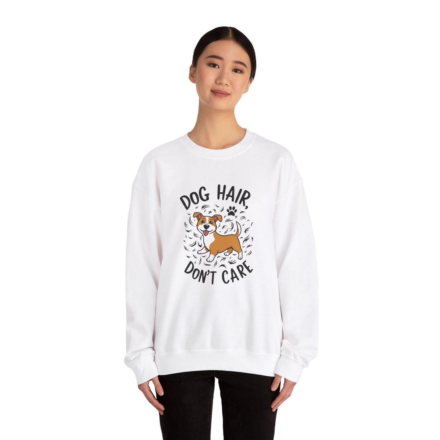 Dog Hair Dog Don't Care Unisex Heavy Blend™ Crewneck Sweatshirt