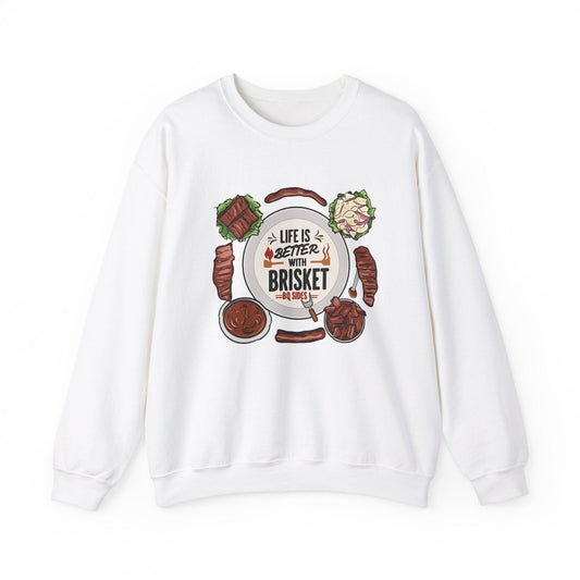 Life is Better With Brisket Unisex Heavy Blend™ Crewneck Sweatshirt