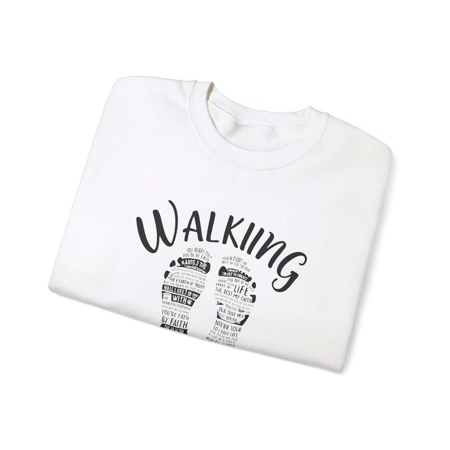 Walking By Faith Unisex Heavy Blend™ Crewneck Sweatshirt