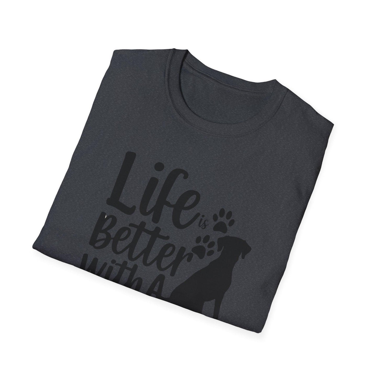 Life is Better With a Dog Unisex Softstyle T-Shirt