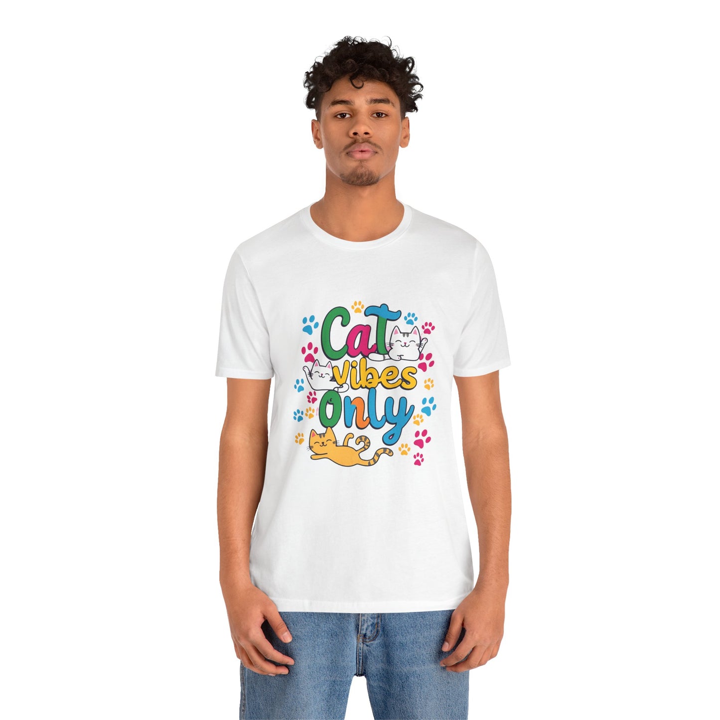 Cat Vibes Only Unisex Jersey Short Sleeve Tee