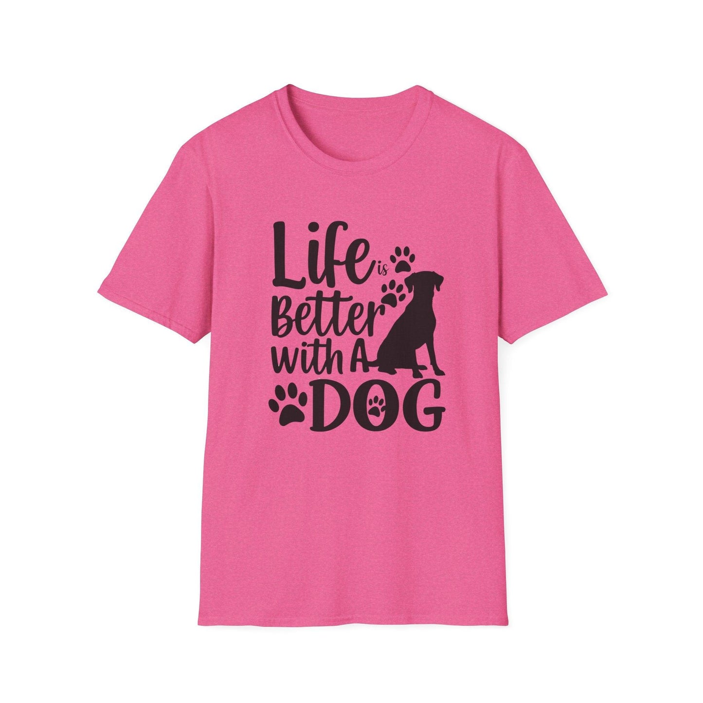 Life is Better With a Dog Unisex Softstyle T-Shirt