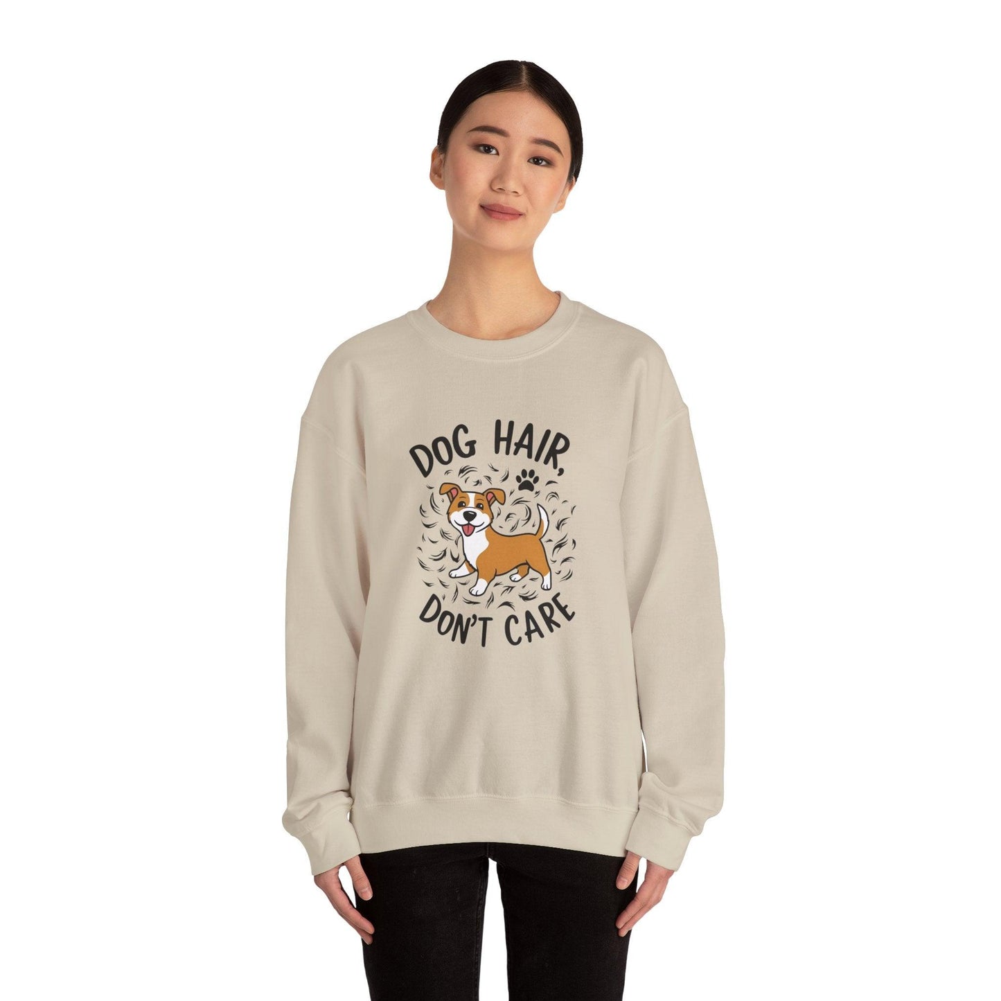 Dog Hair Dog Don't Care Unisex Heavy Blend™ Crewneck Sweatshirt