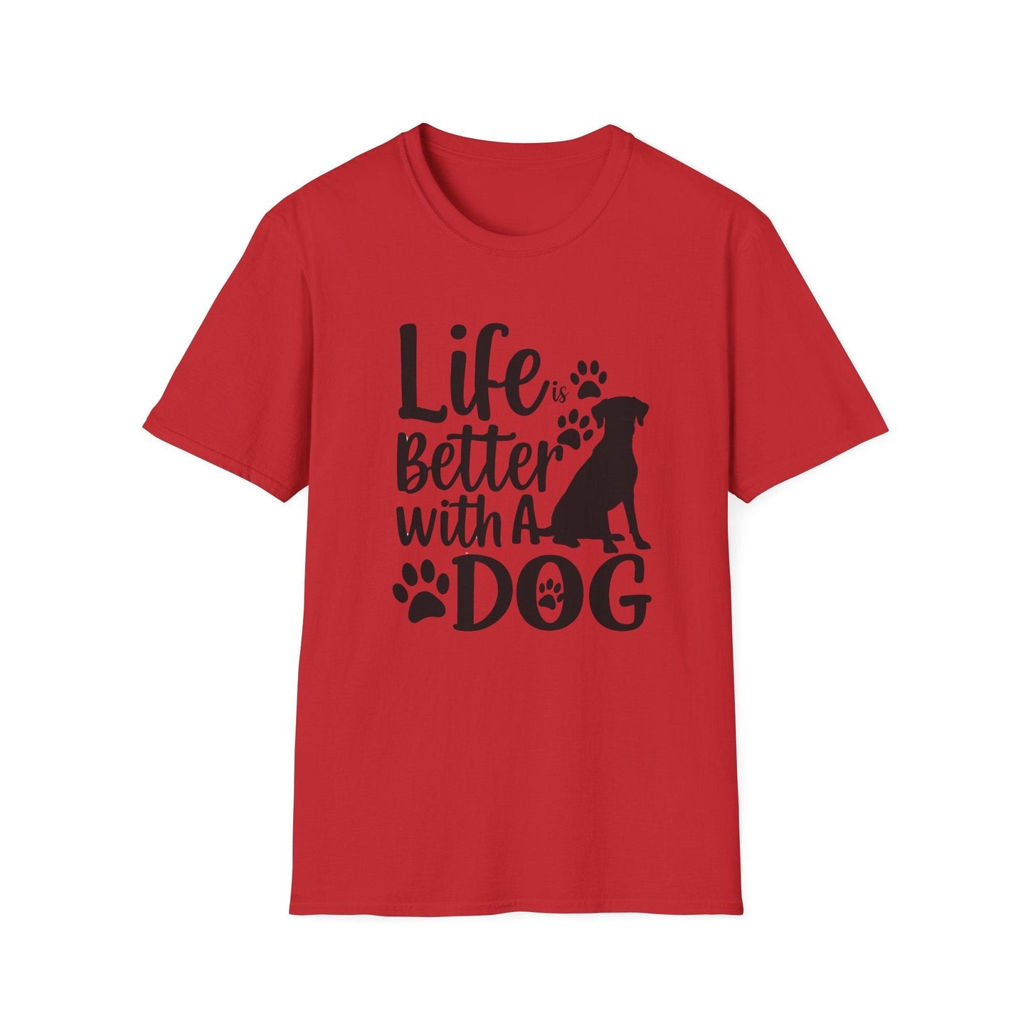 Life is Better With a Dog Unisex Softstyle T-Shirt