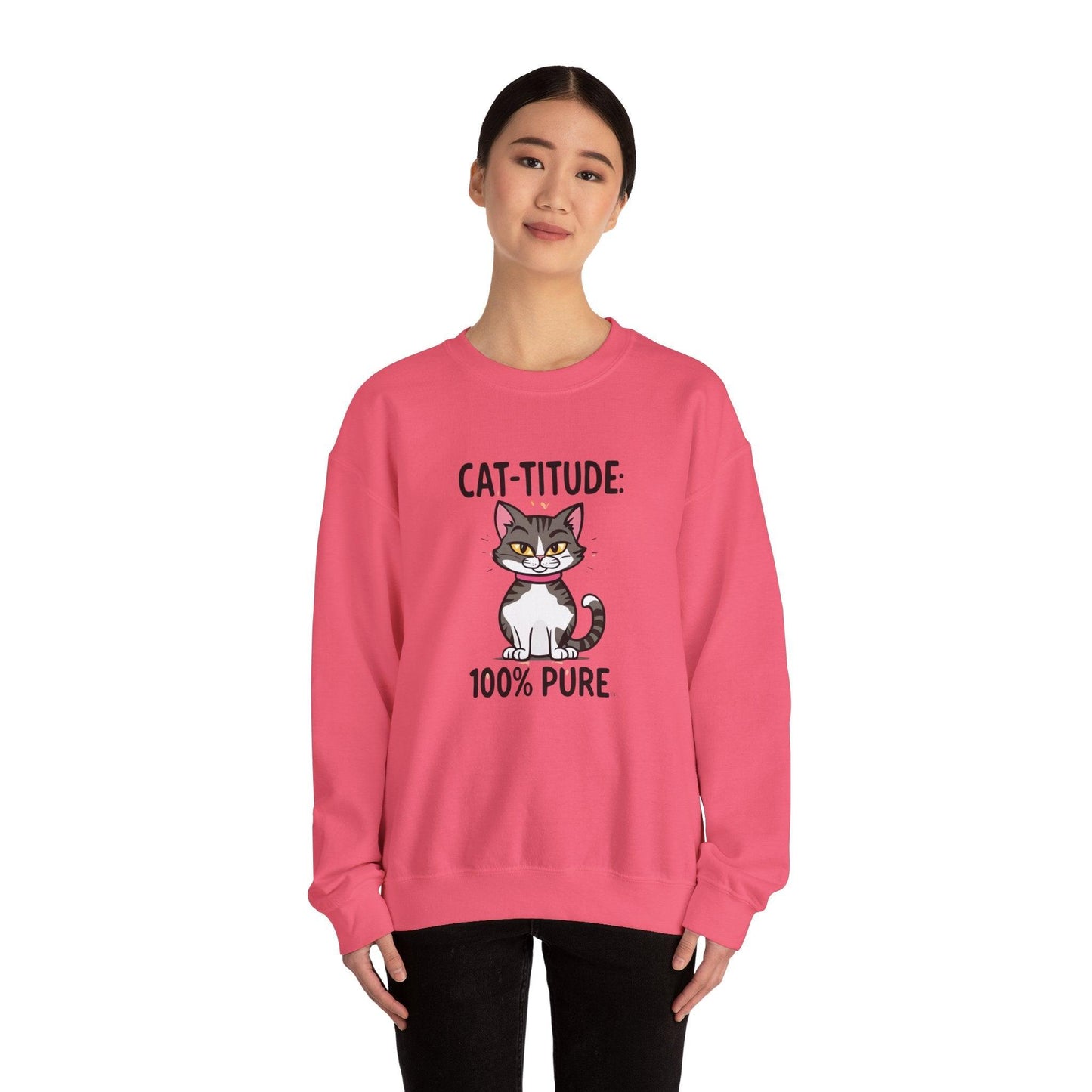 CAT-TITUDE 100% Pure Unisex Heavy Blend™ Crewneck Sweatshirt