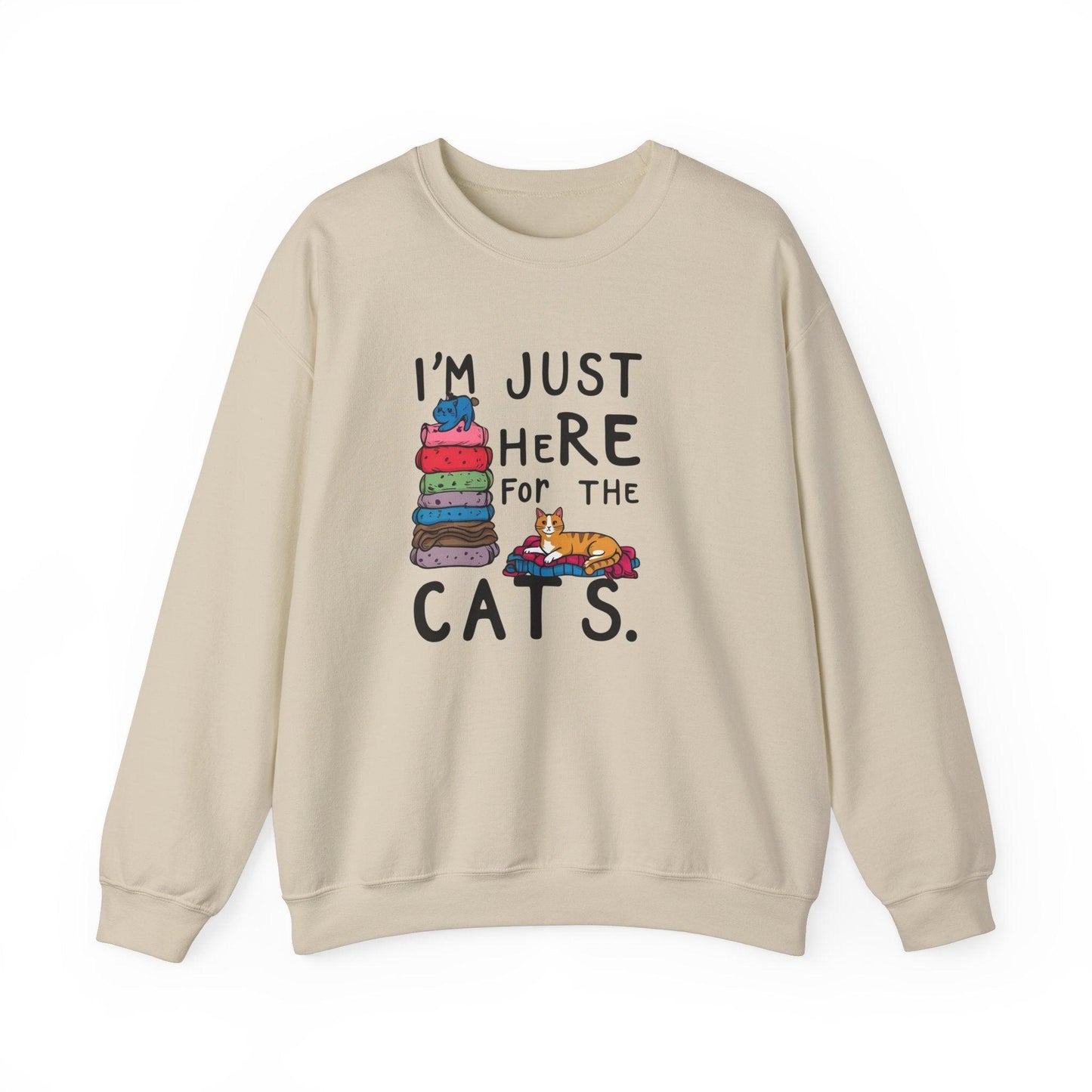 I'm Just Here for the Cats Unisex Heavy Blend™ Crewneck Sweatshirt