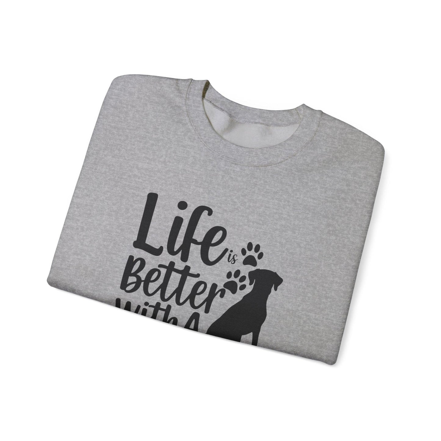 Life is Better With a Dog  Unisex Heavy Blend™ Crewneck Sweatshirt