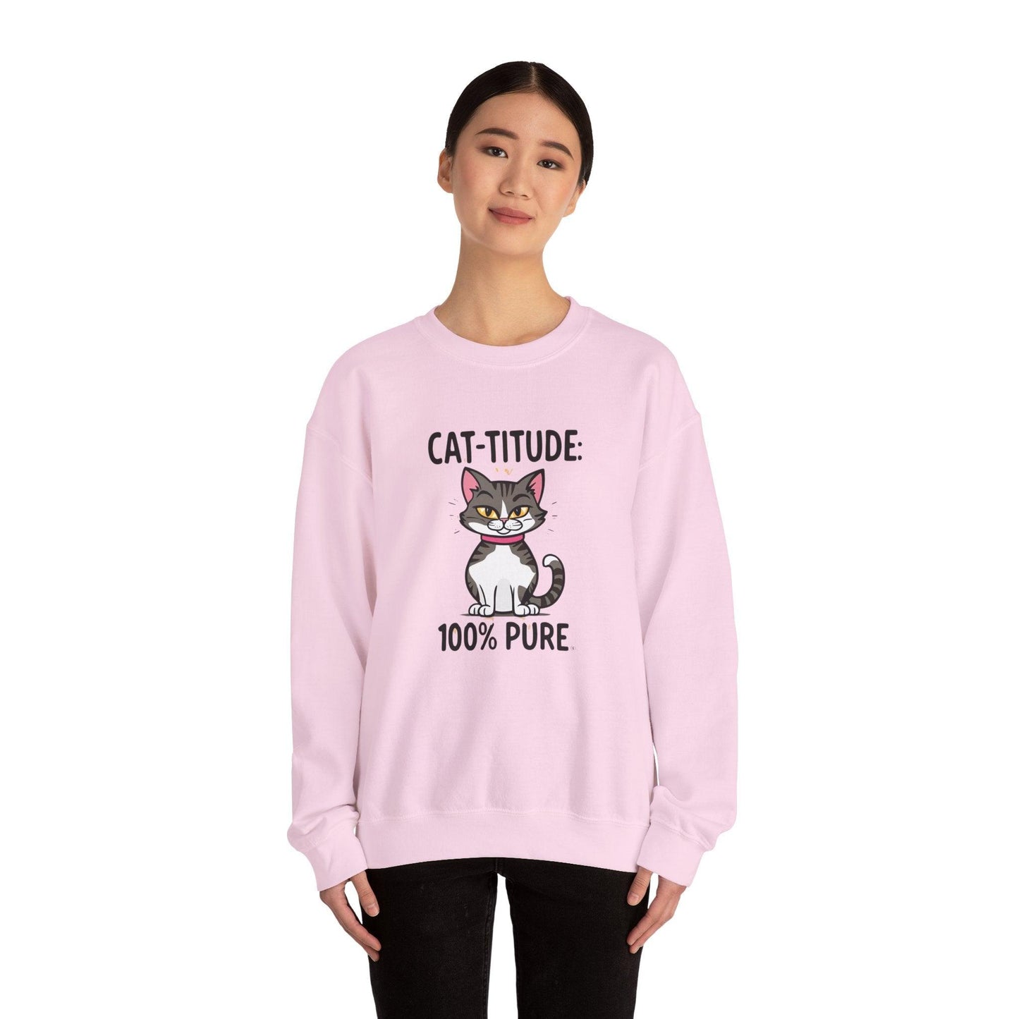 CAT-TITUDE 100% Pure Unisex Heavy Blend™ Crewneck Sweatshirt