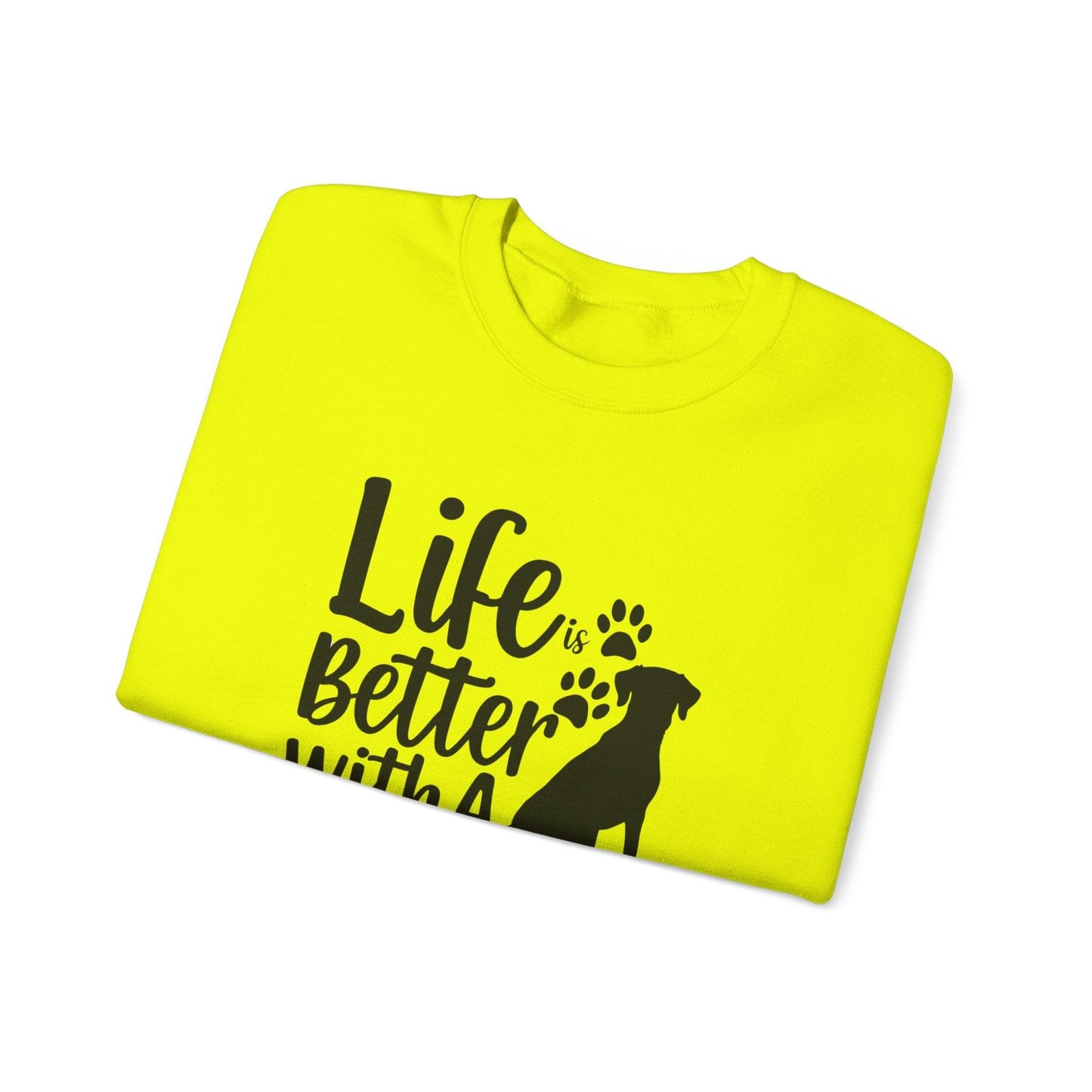 Life is Better With a Dog  Unisex Heavy Blend™ Crewneck Sweatshirt