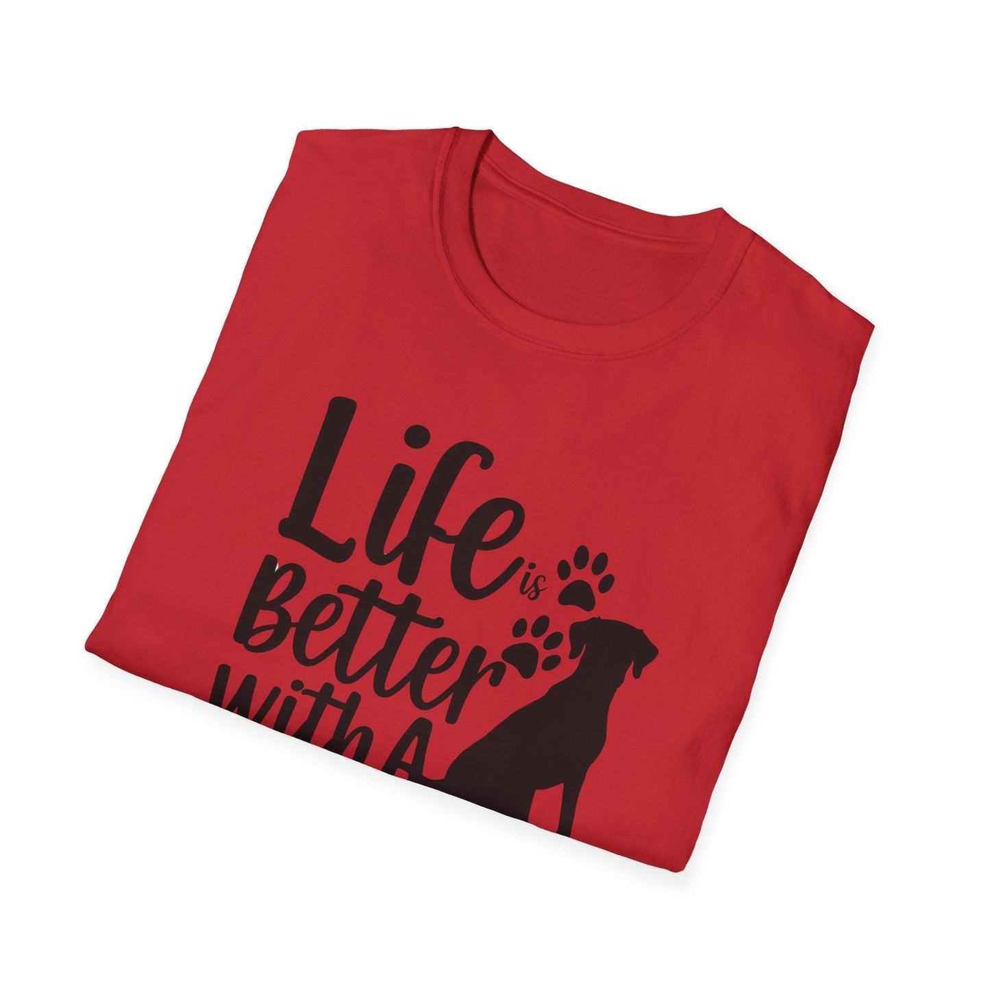 Life is Better With a Dog Unisex Softstyle T-Shirt