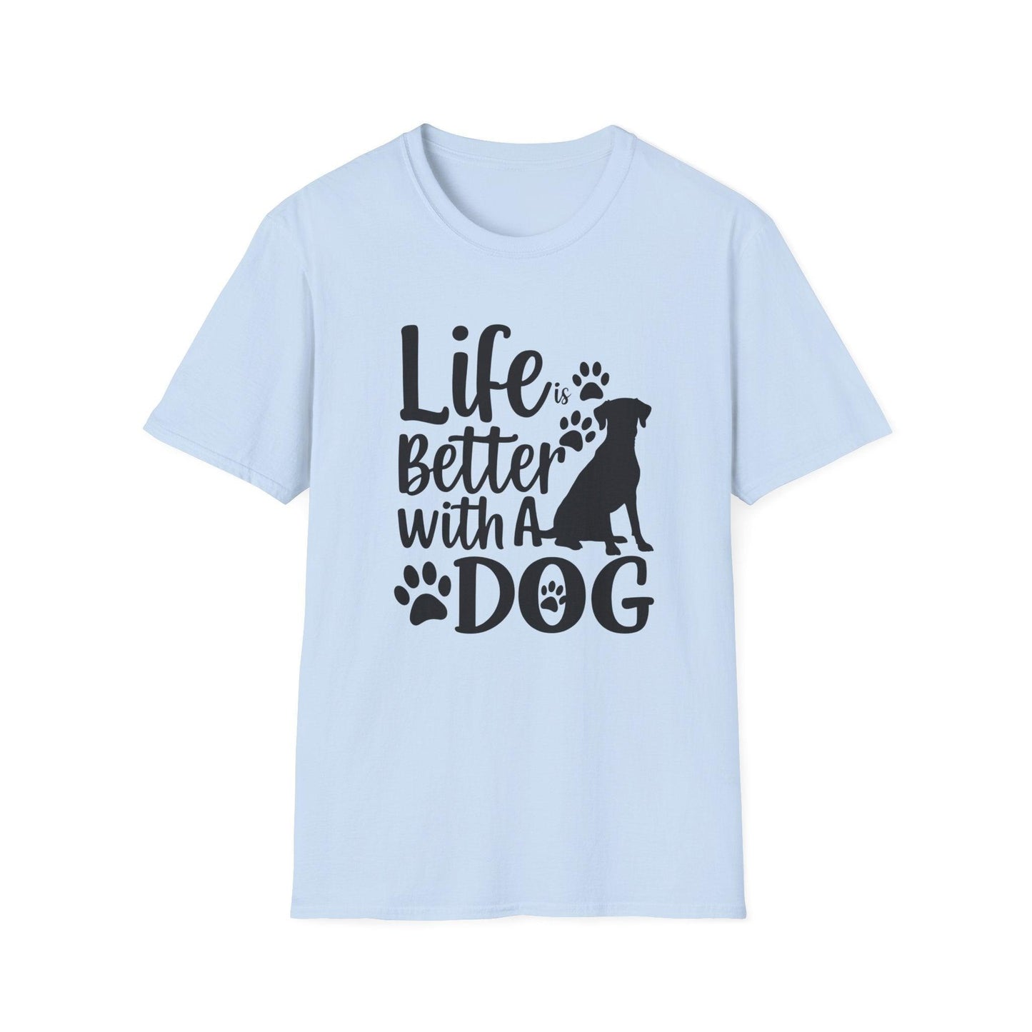 Life is Better With a Dog Unisex Softstyle T-Shirt