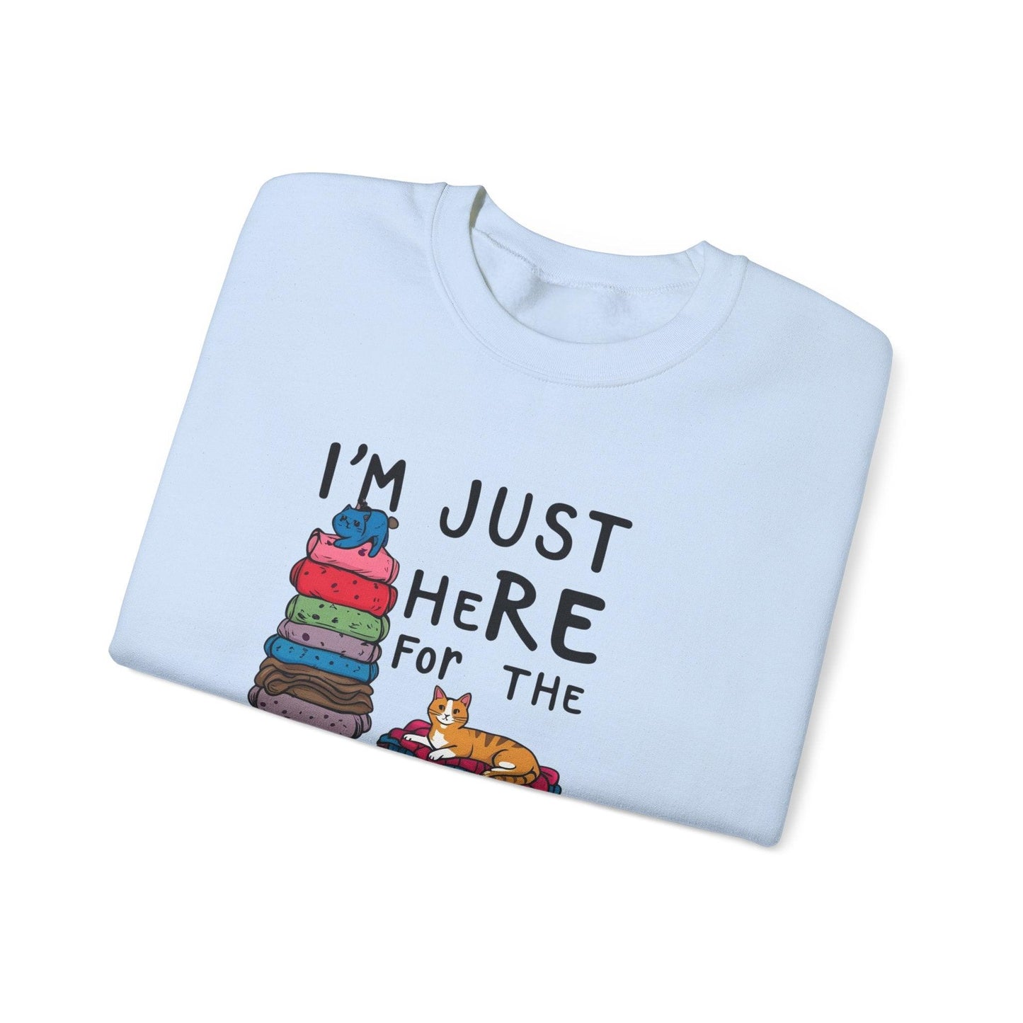 I'm Just Here for the Cats Unisex Heavy Blend™ Crewneck Sweatshirt