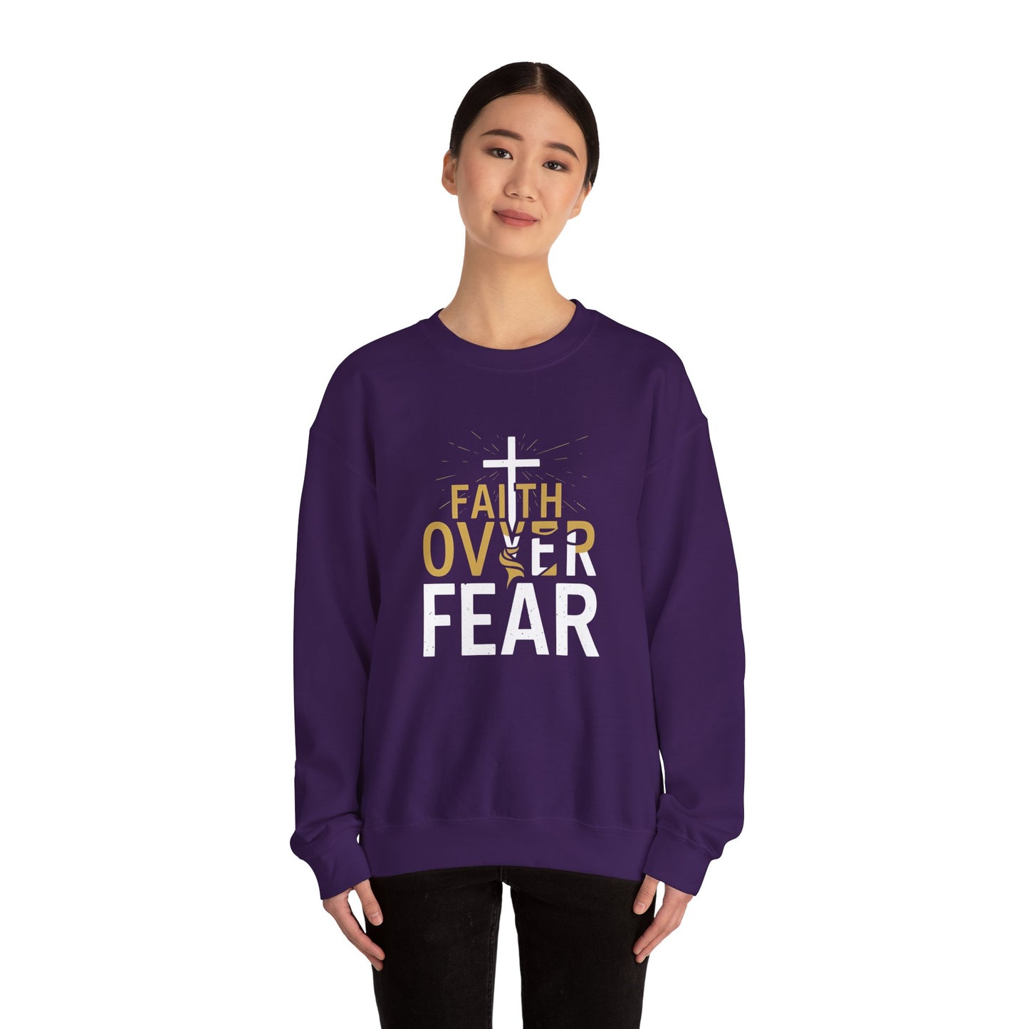 Faith Over Fear Unisex Heavy Blend™ Crewneck Sweatshirt