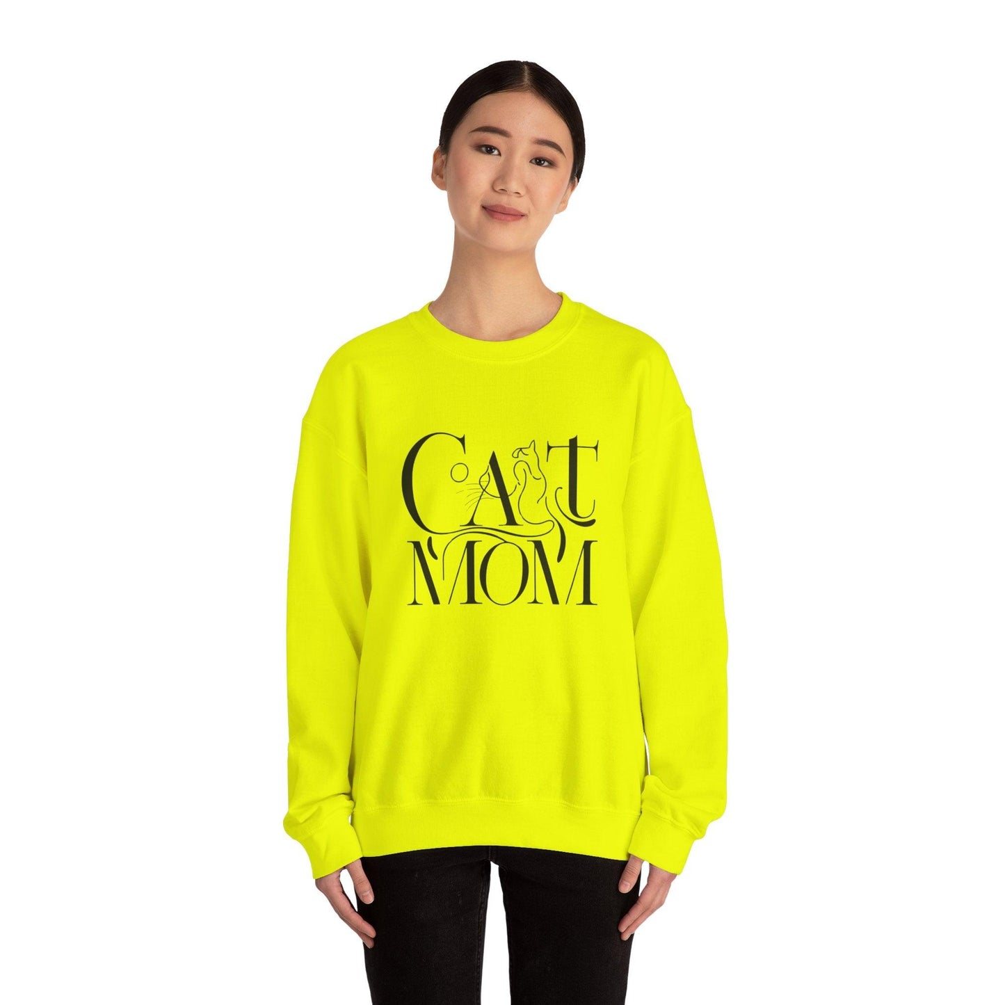 Cat Mom Unisex Heavy Blend™ Crewneck Sweatshirt