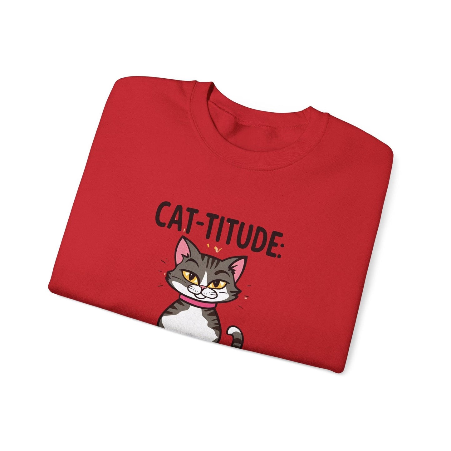 CAT-TITUDE 100% Pure Unisex Heavy Blend™ Crewneck Sweatshirt