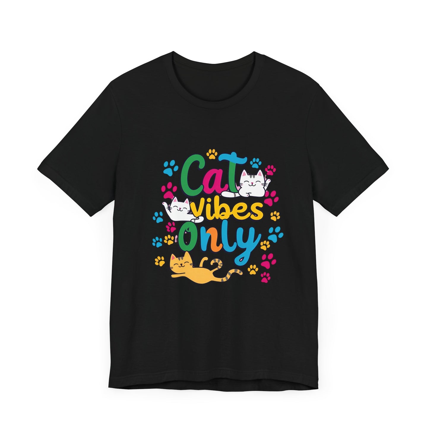 Cat Vibes Only Unisex Jersey Short Sleeve Tee