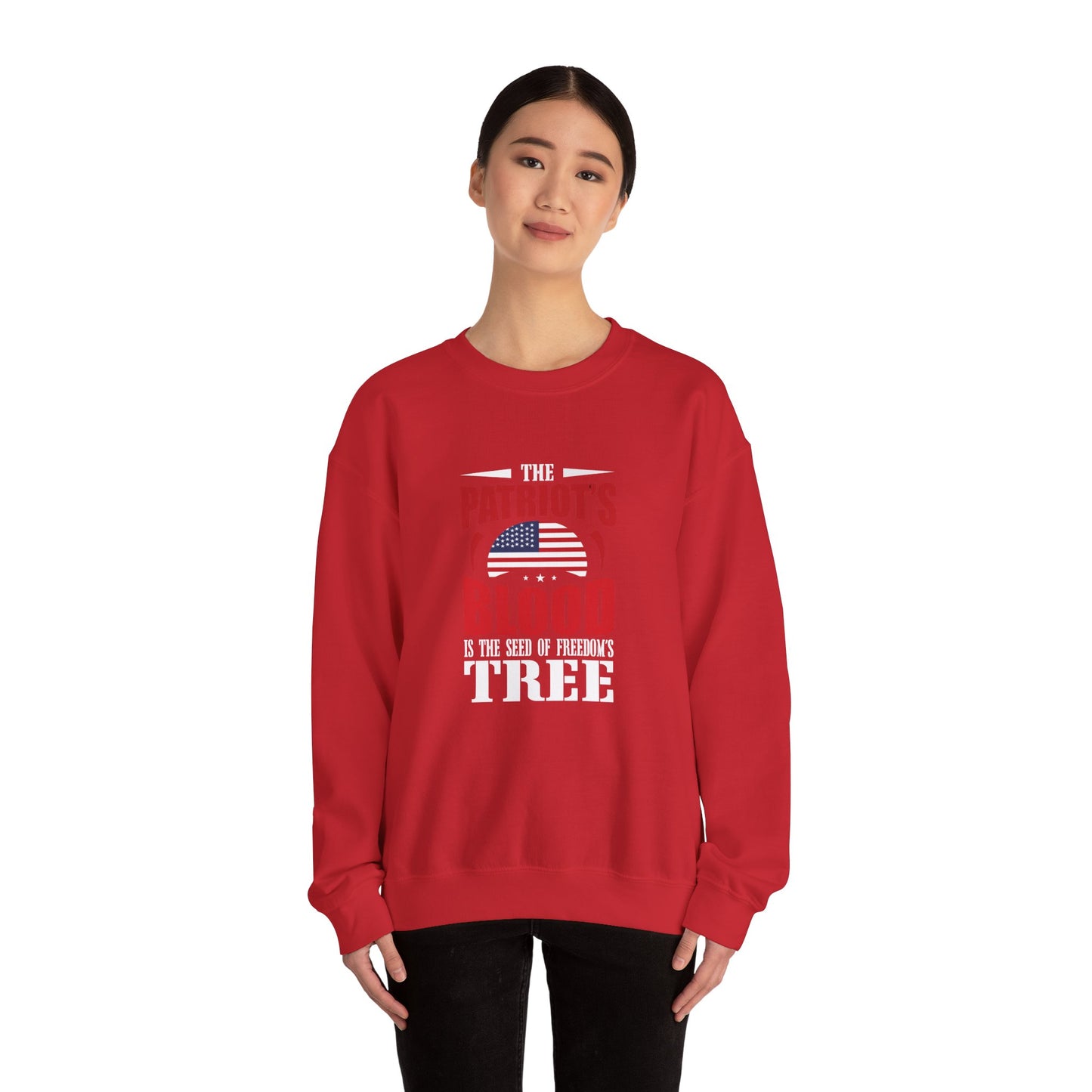 The Patroit Blood Is The Seed of Freedom Tree Unisex Heavy Blend™ Crewneck Sweatshirt