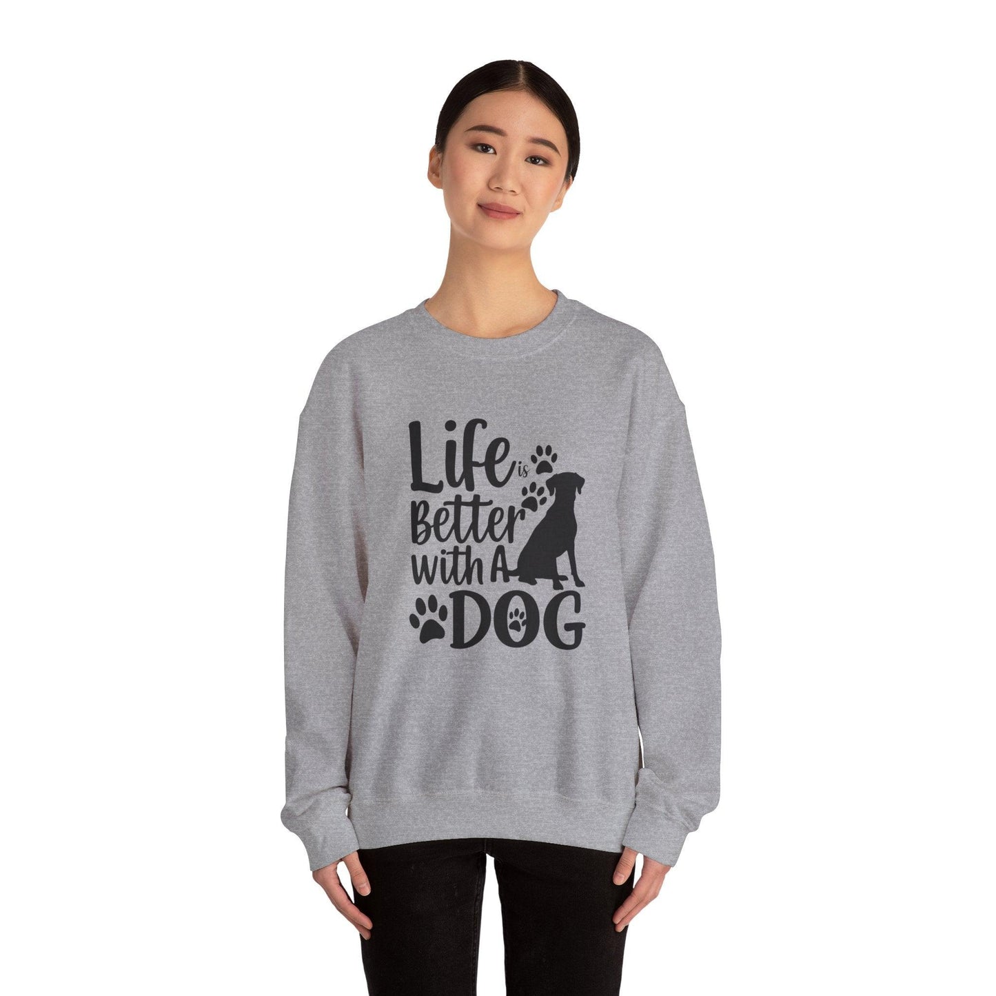 Life is Better With a Dog  Unisex Heavy Blend™ Crewneck Sweatshirt