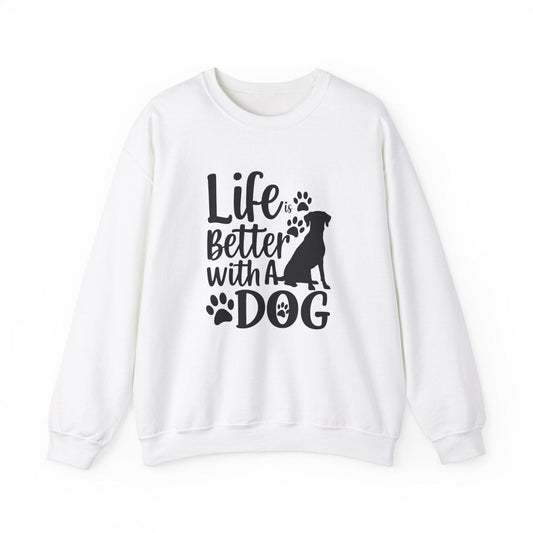 Life is Better With a Dog  Unisex Heavy Blend™ Crewneck Sweatshirt