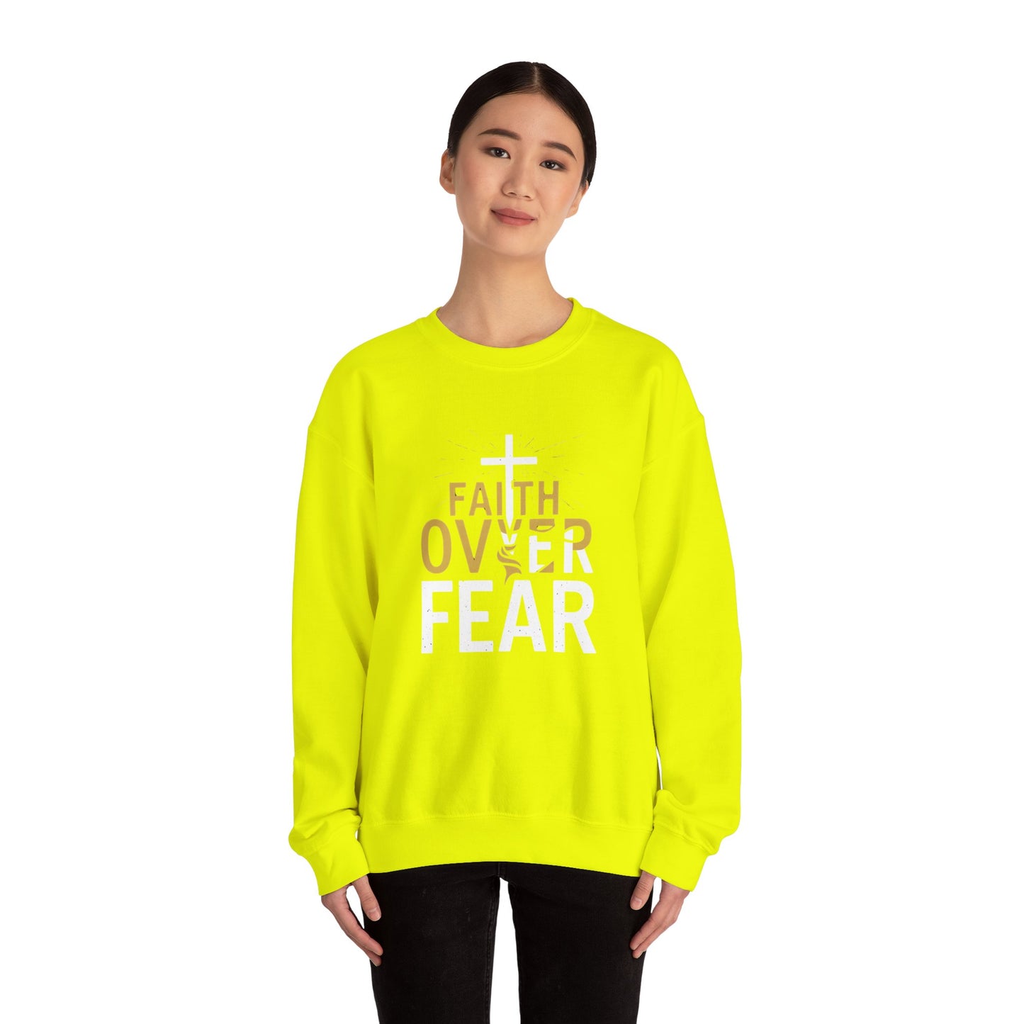 Faith Over Fear Unisex Heavy Blend™ Crewneck Sweatshirt