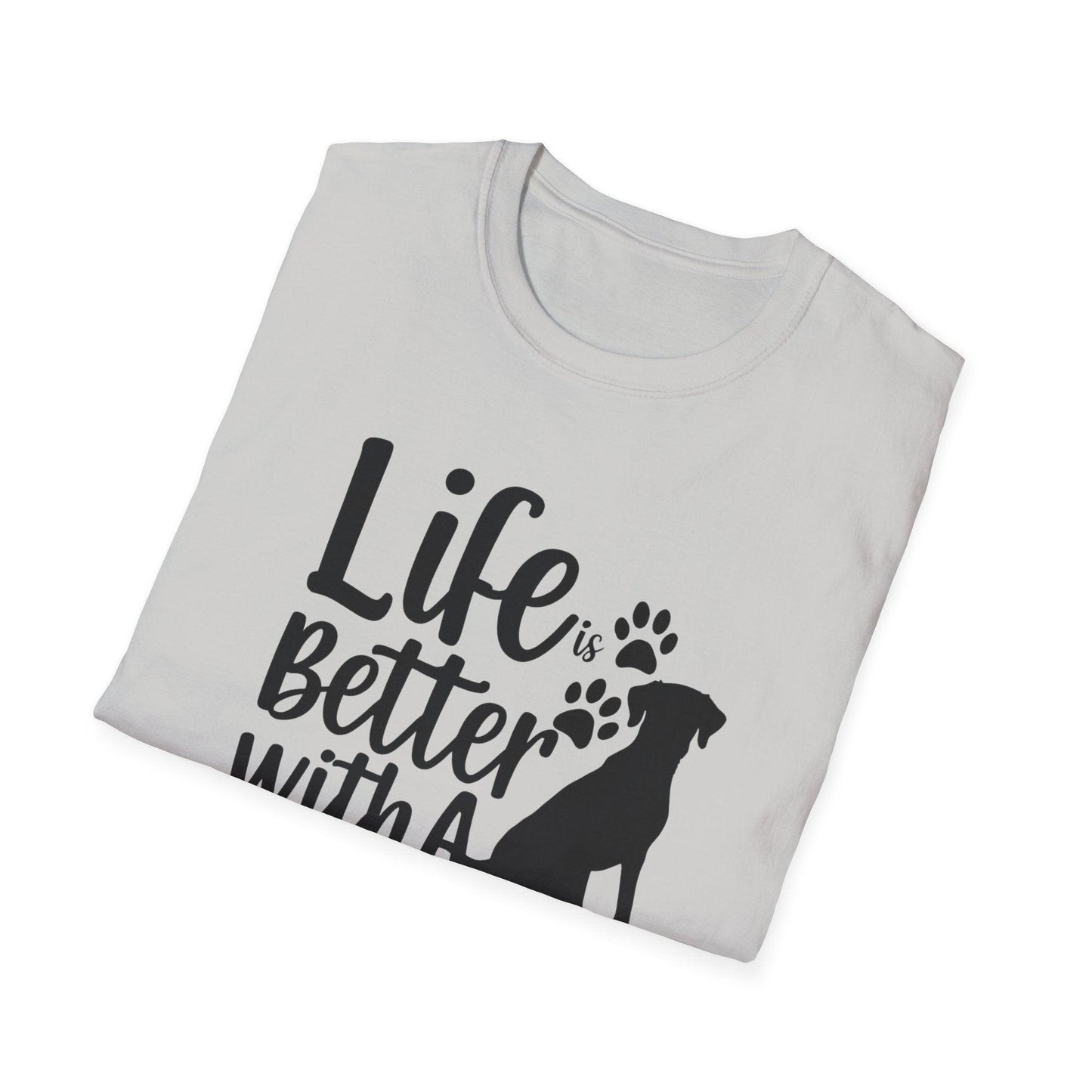 Life is Better With a Dog Unisex Softstyle T-Shirt