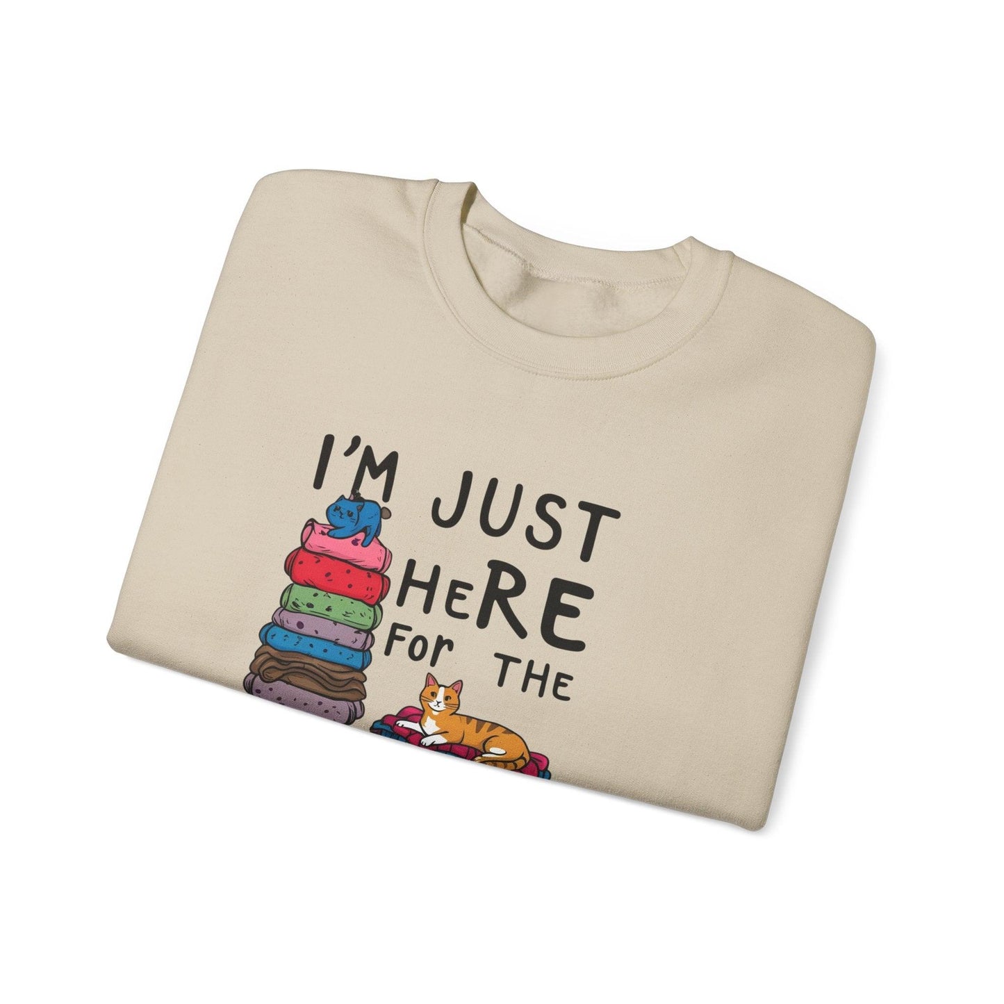 I'm Just Here for the Cats Unisex Heavy Blend™ Crewneck Sweatshirt