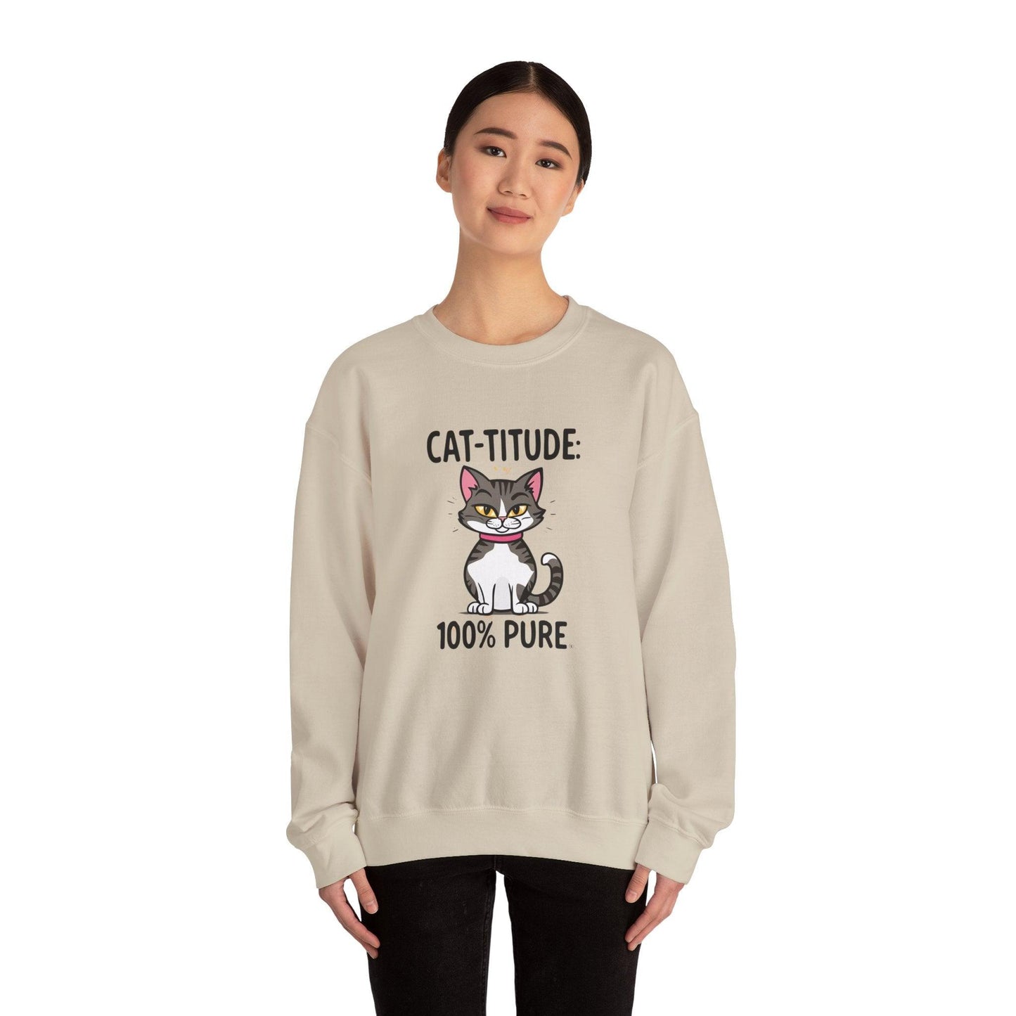 CAT-TITUDE 100% Pure Unisex Heavy Blend™ Crewneck Sweatshirt