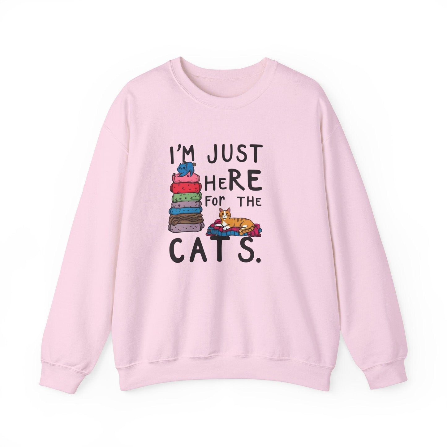 I'm Just Here for the Cats Unisex Heavy Blend™ Crewneck Sweatshirt