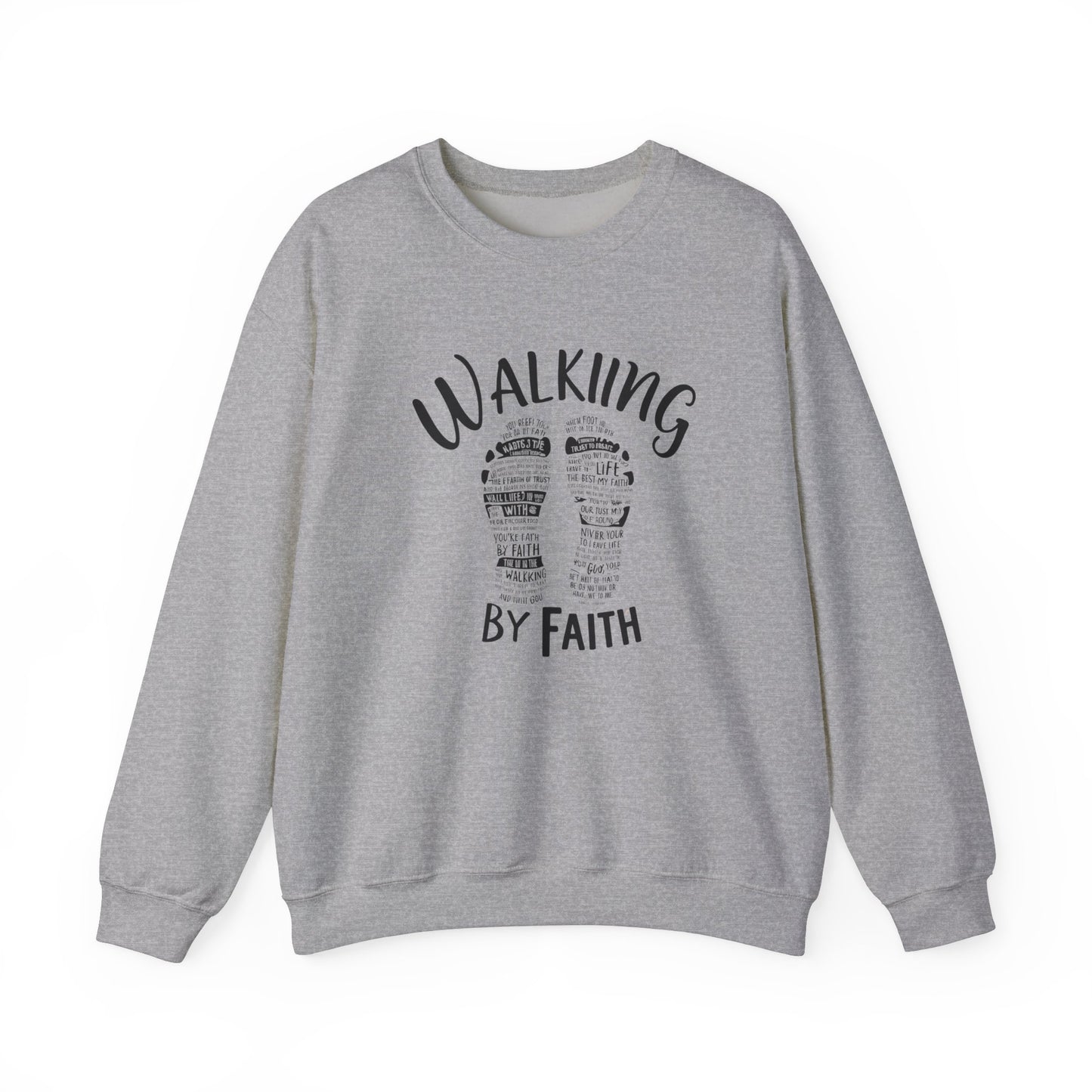 Walking By Faith Unisex Heavy Blend™ Crewneck Sweatshirt