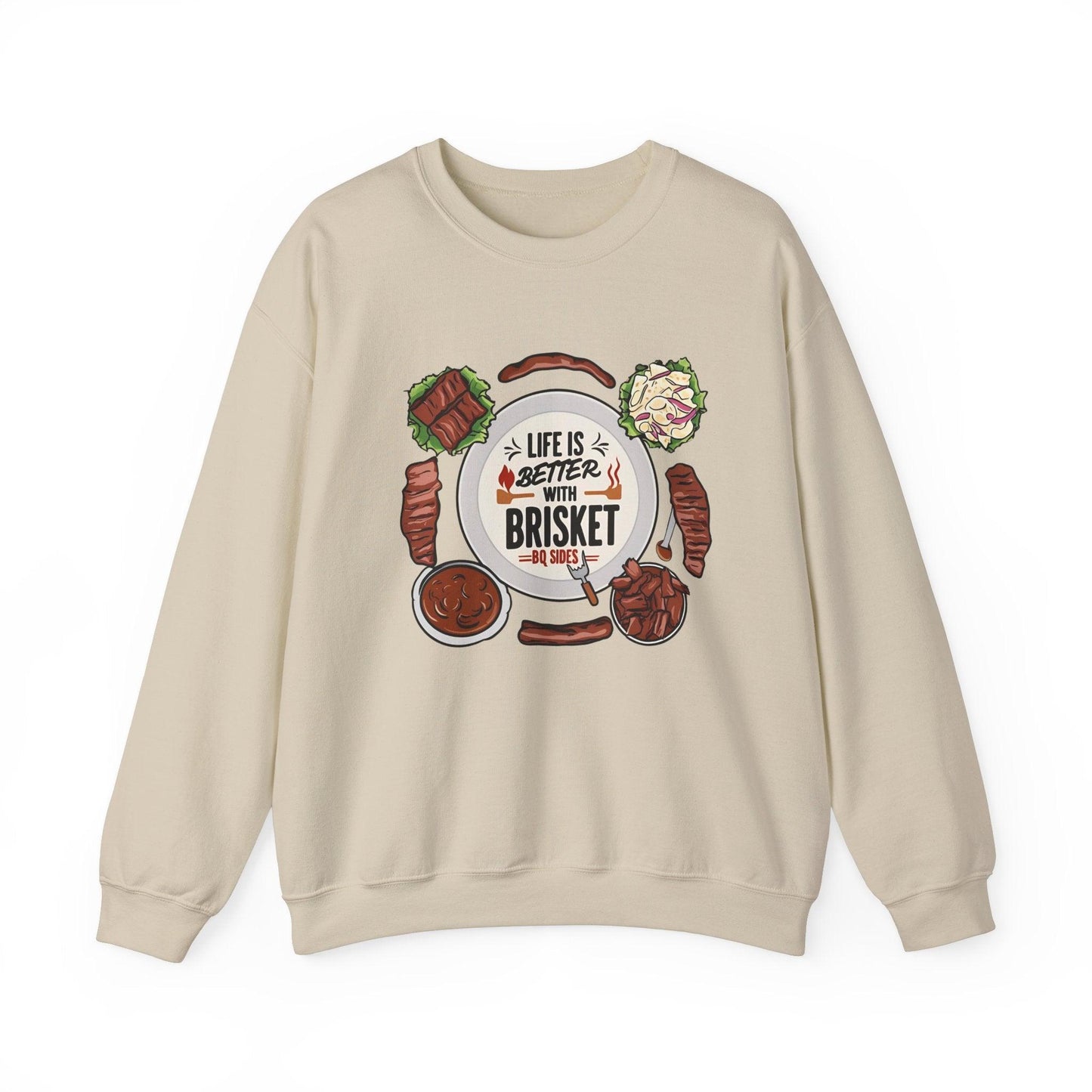 Life is Better With Brisket Unisex Heavy Blend™ Crewneck Sweatshirt